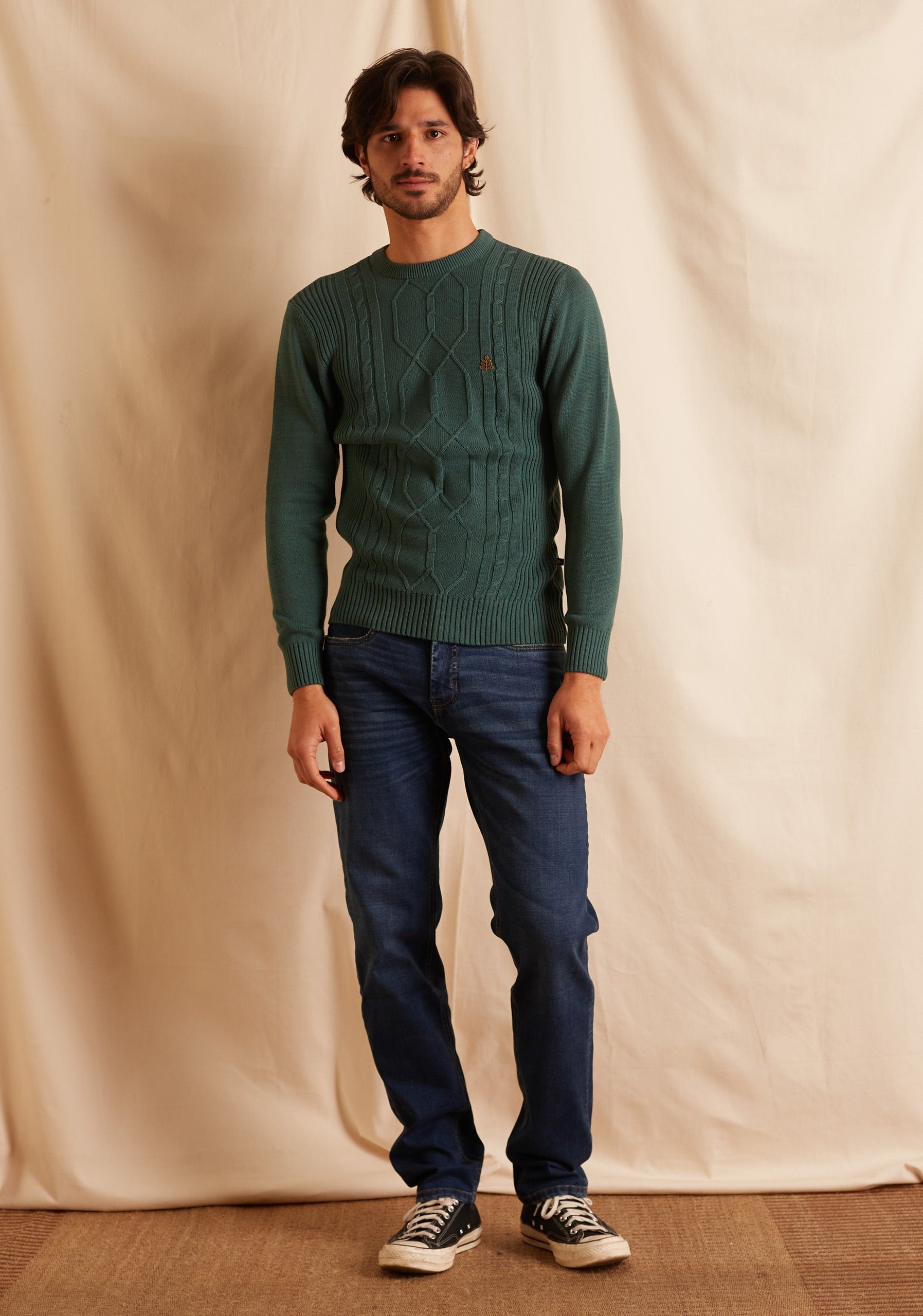 Aran Green Sweater