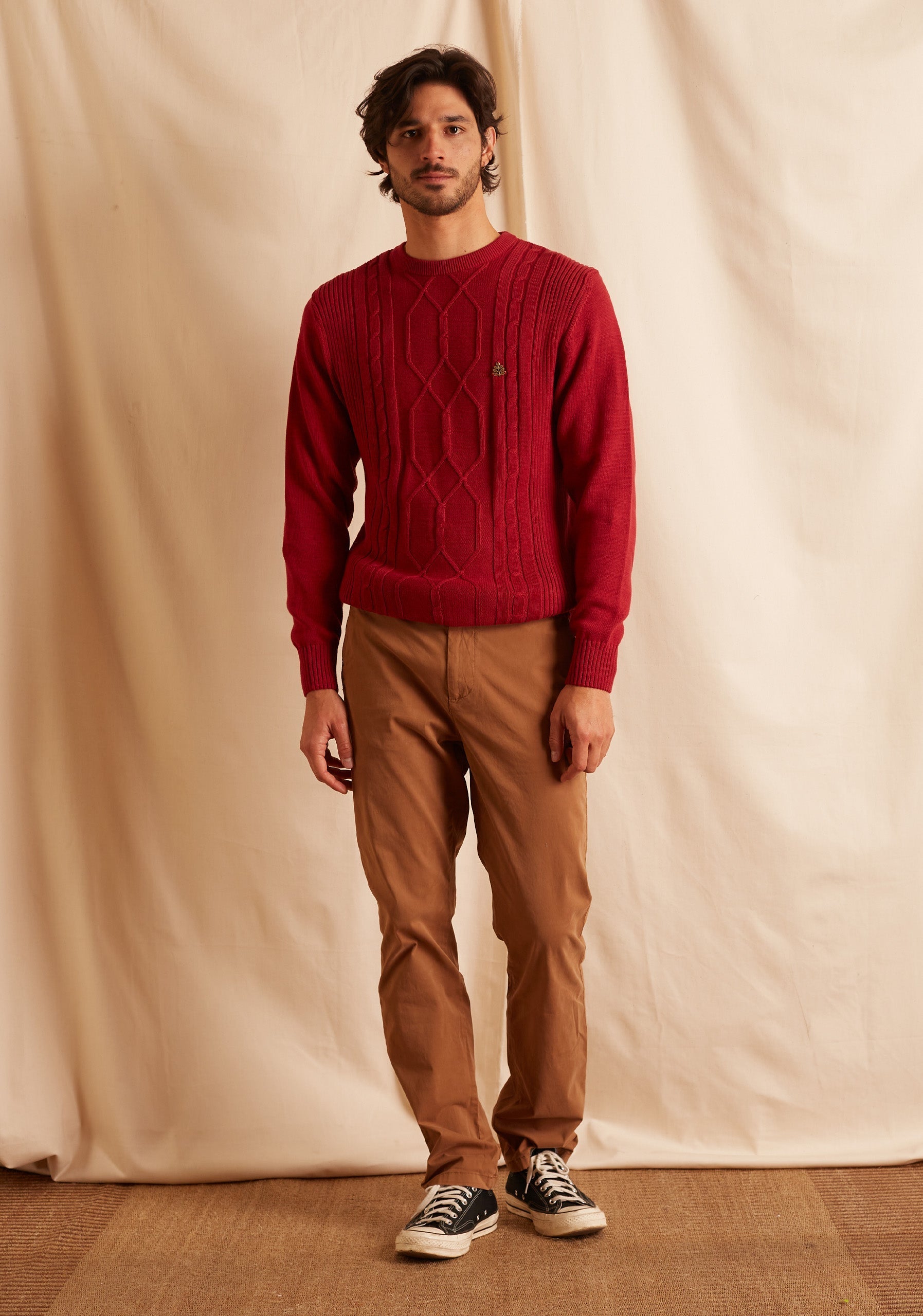 Aran Burgundy Sweater