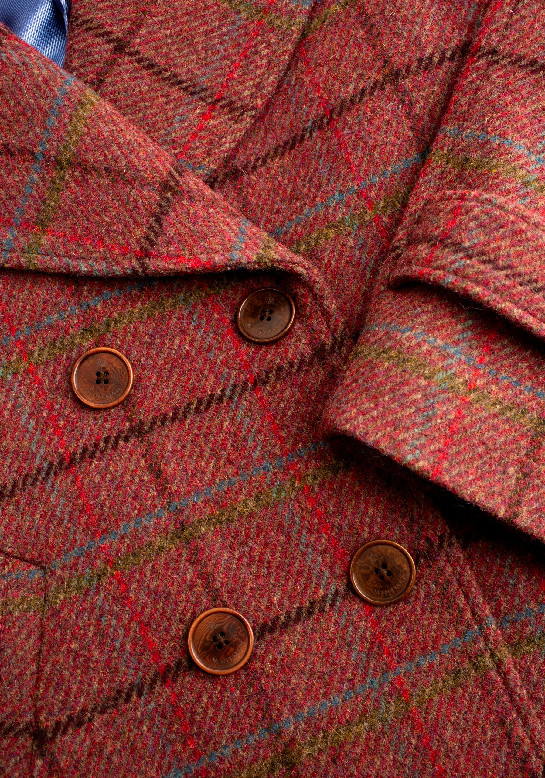 Clovelly Coat Wine Plaid