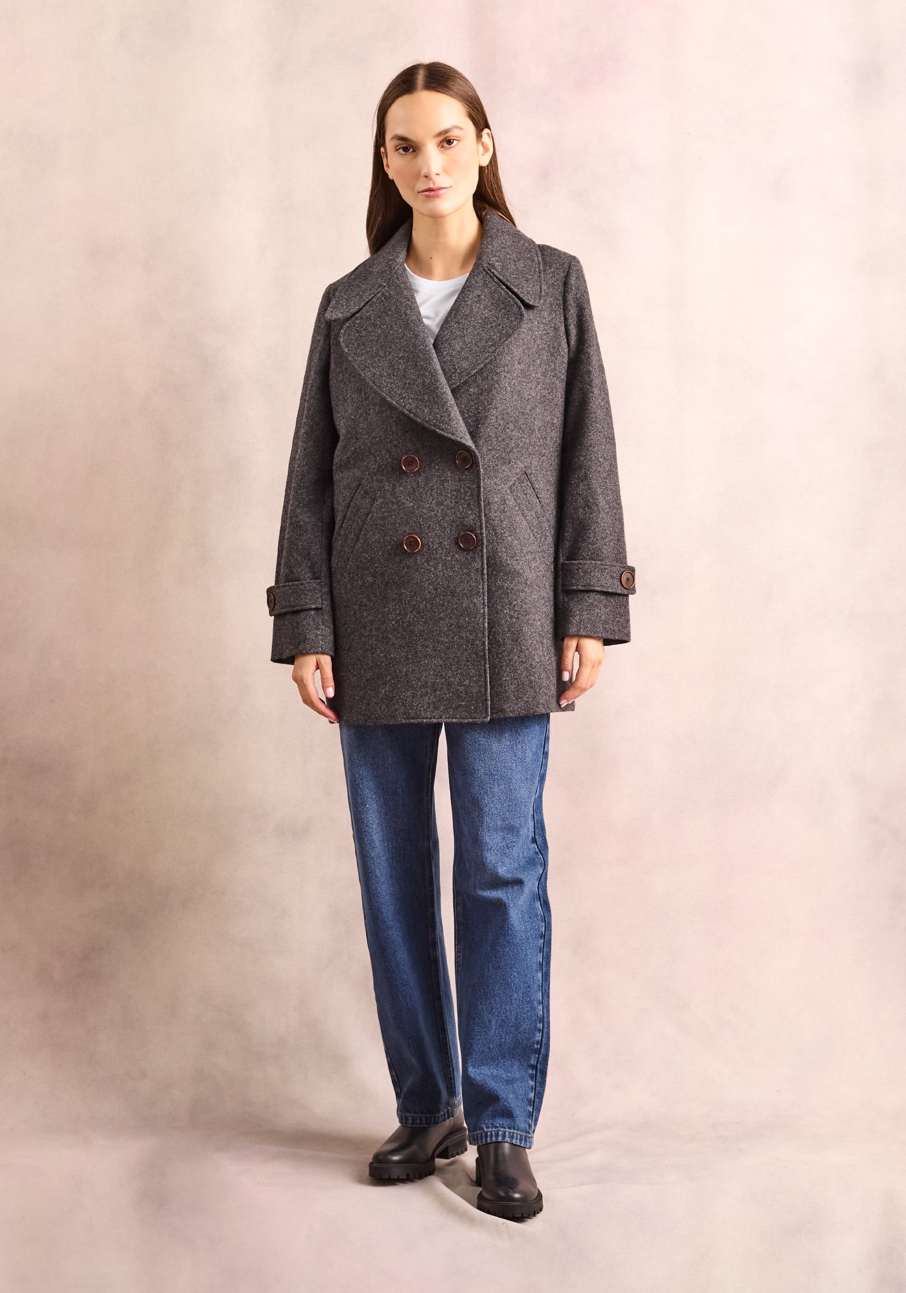 Clovelly Coat Medium Gray