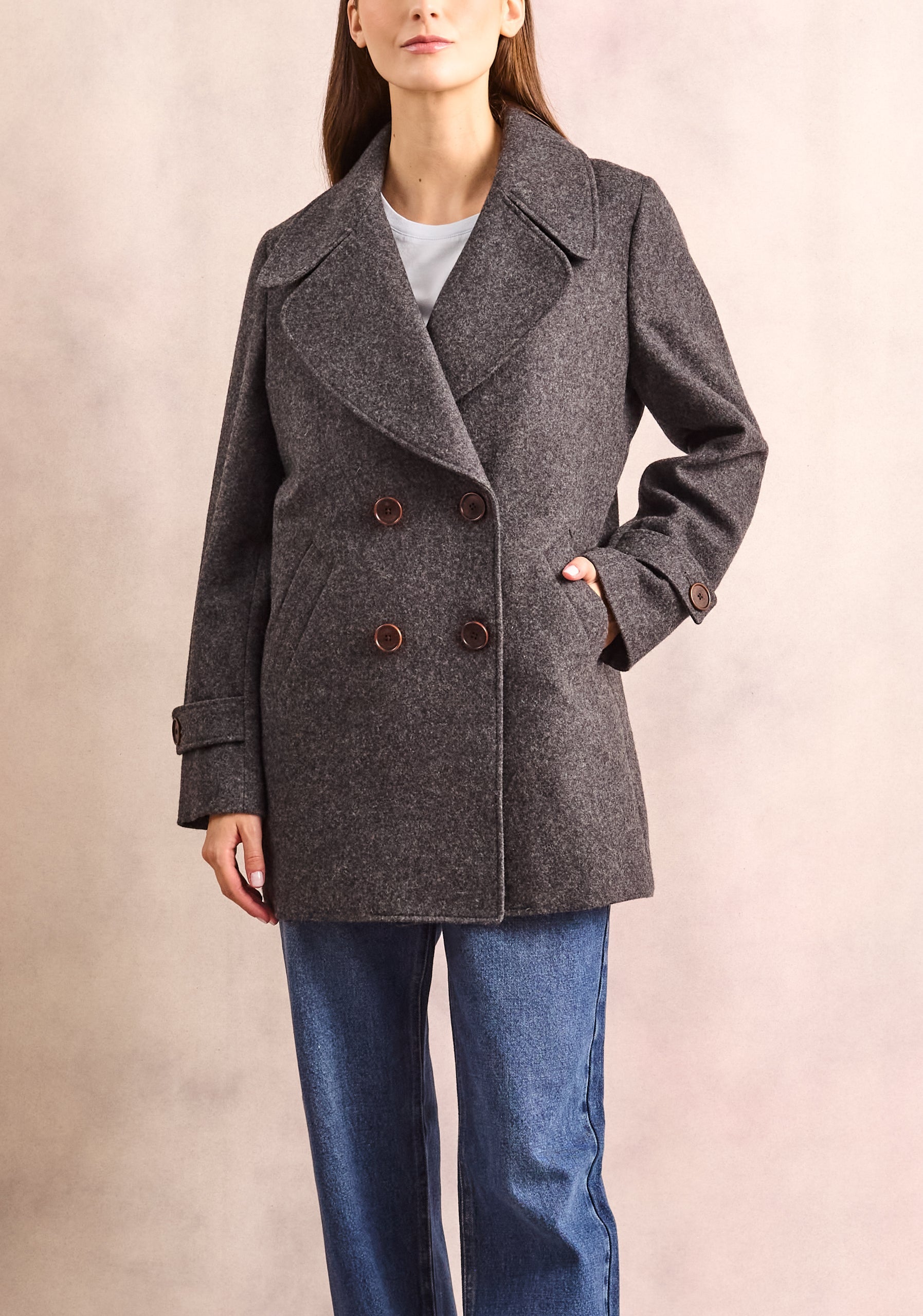 Clovelly Coat Medium Gray