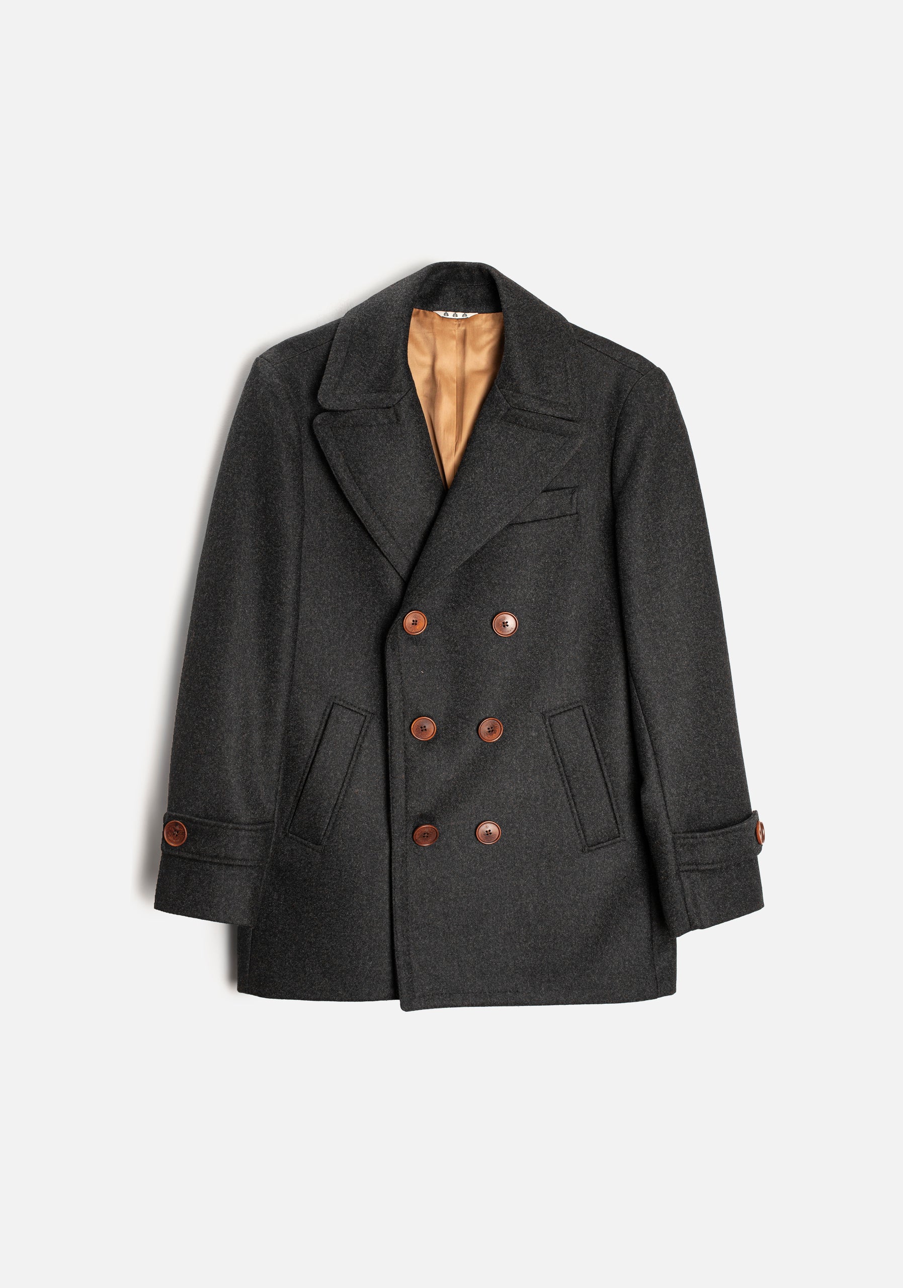 Loretto Coat Plain Dark Grey Wool