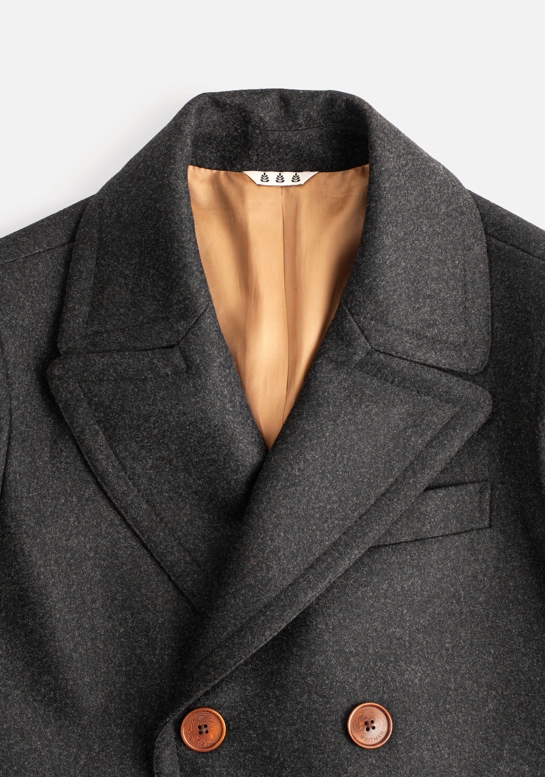 Loretto Coat Plain Dark Grey Wool