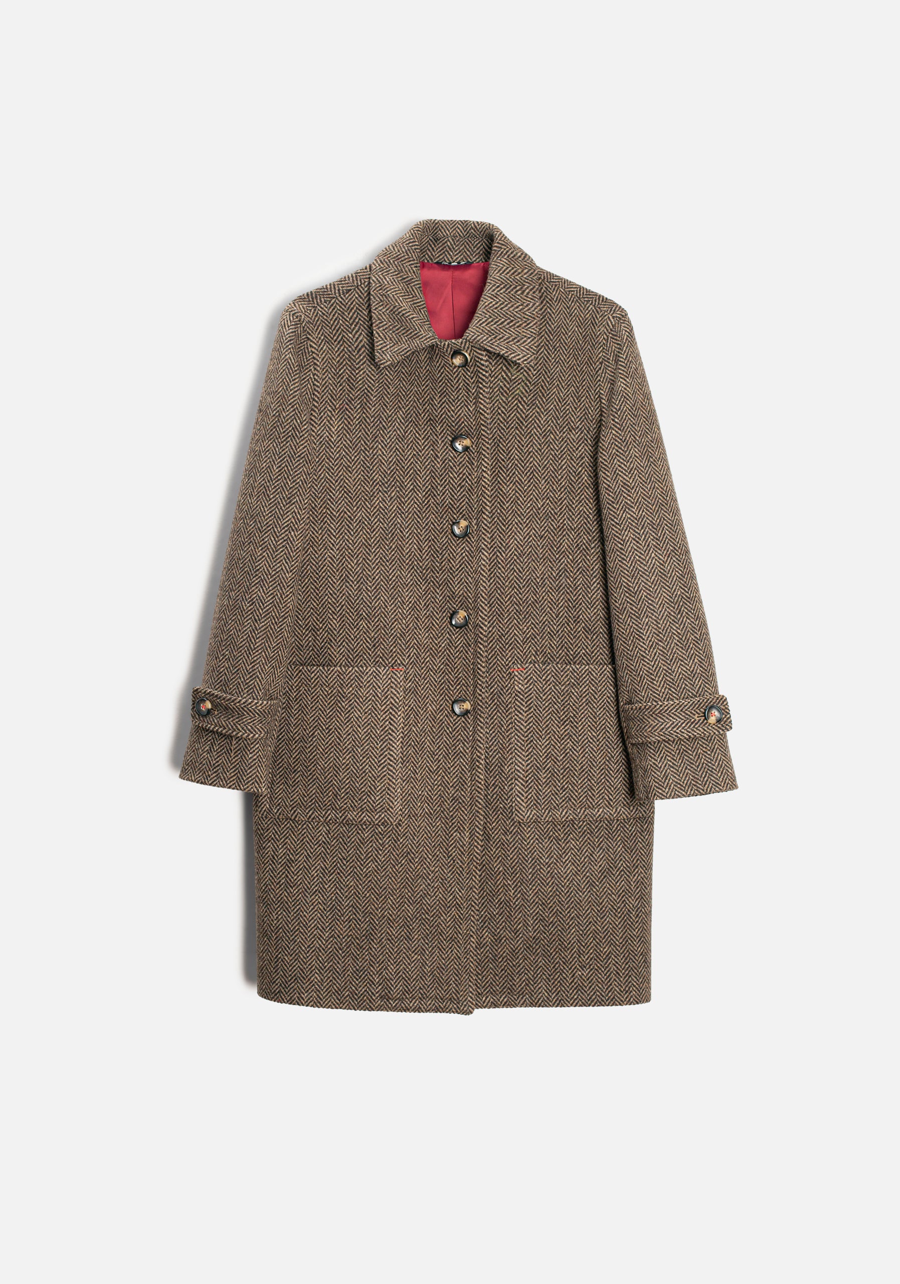 Simonne M Coat in Coffee - Beige