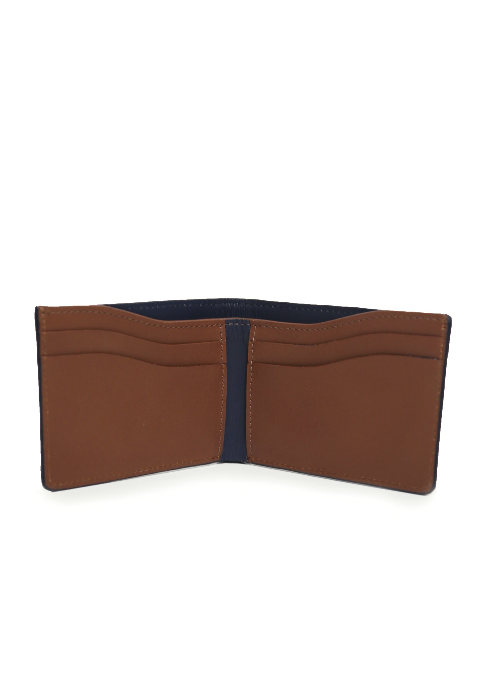 Brescia Wallet Leather Blue/Brown 