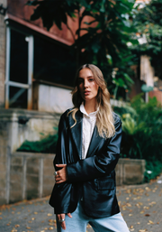 Black Blazer M Femme