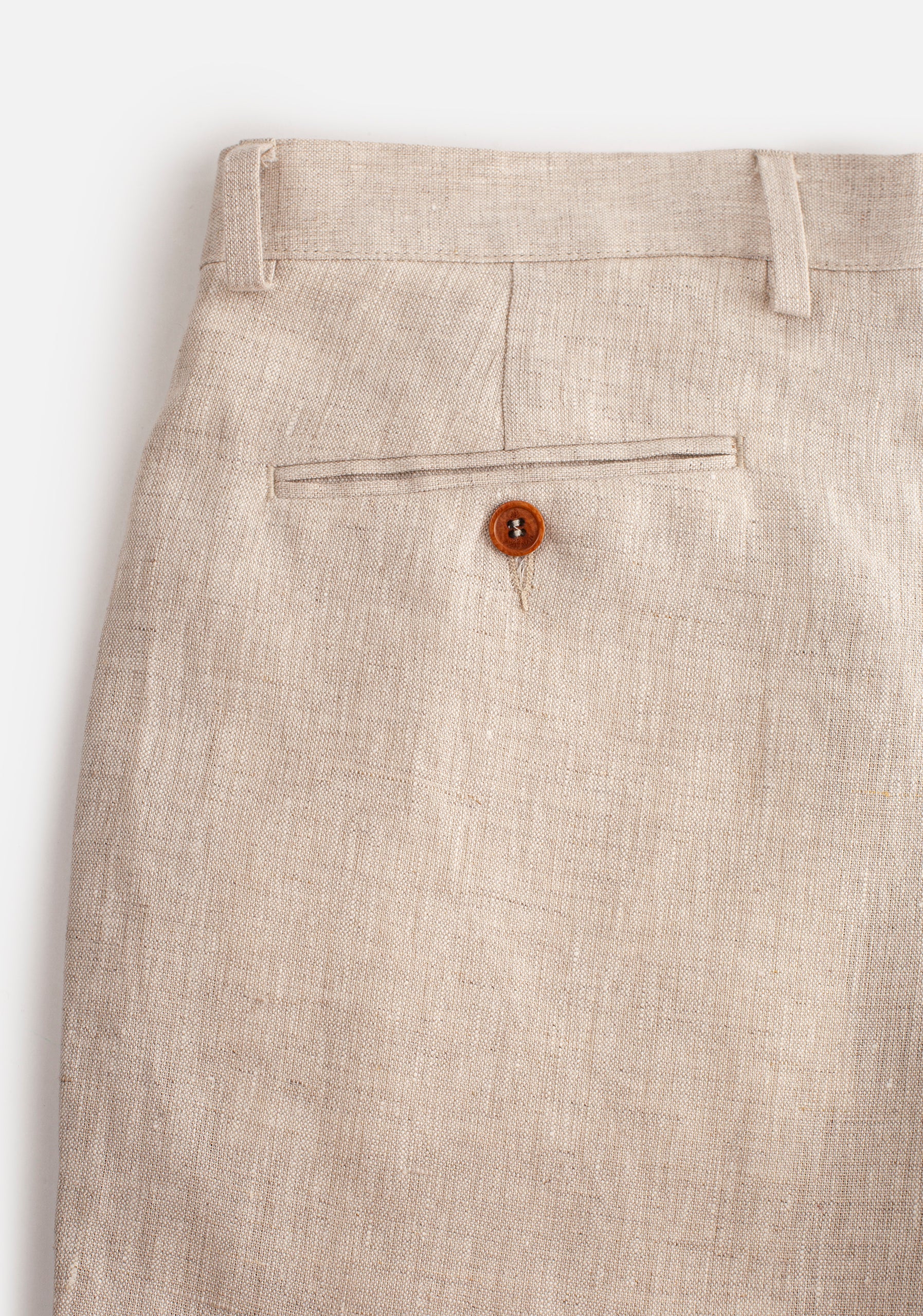 Manabi Linen Bermuda Oatmeal