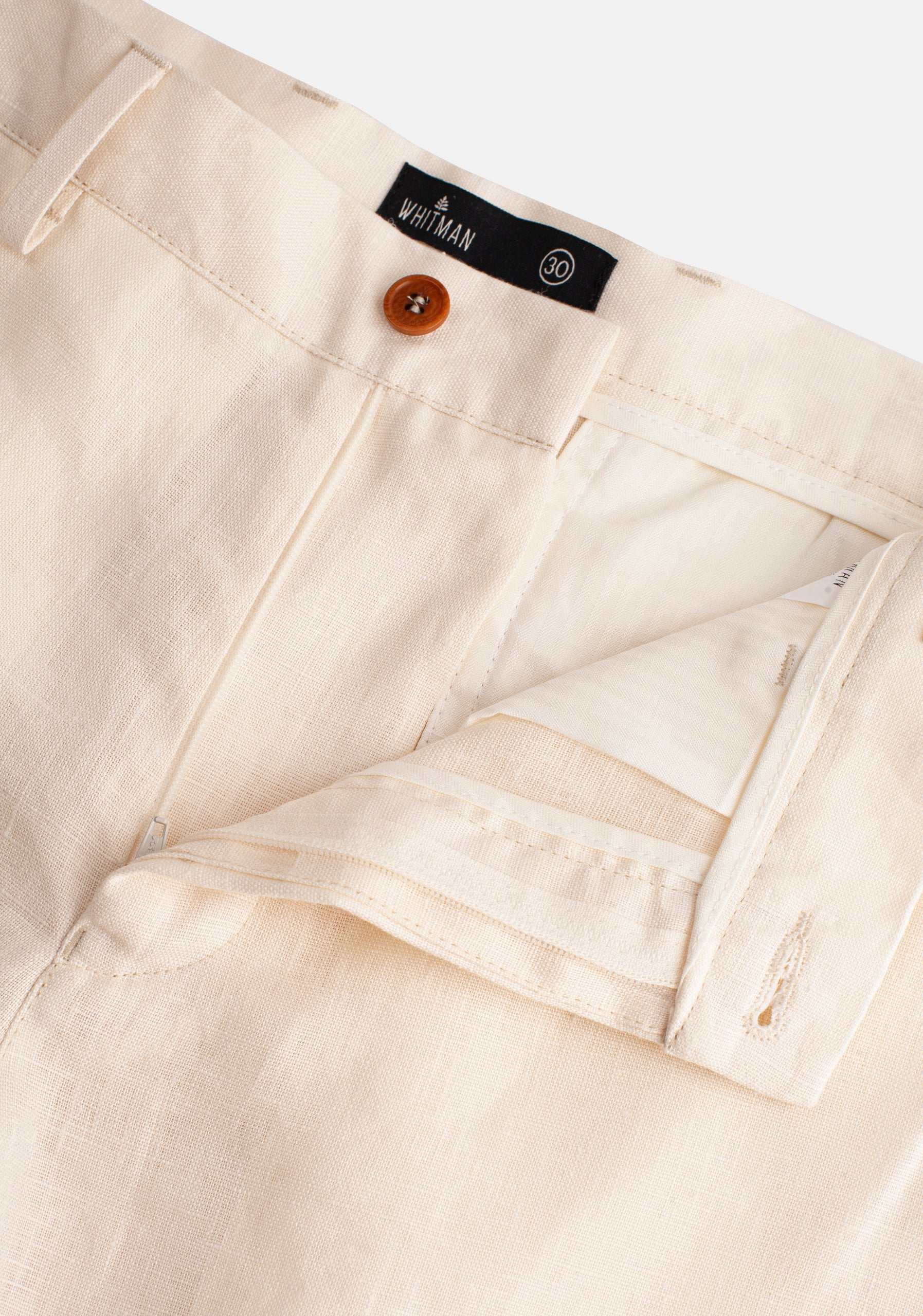 Manabi Linen Bermuda Ivory