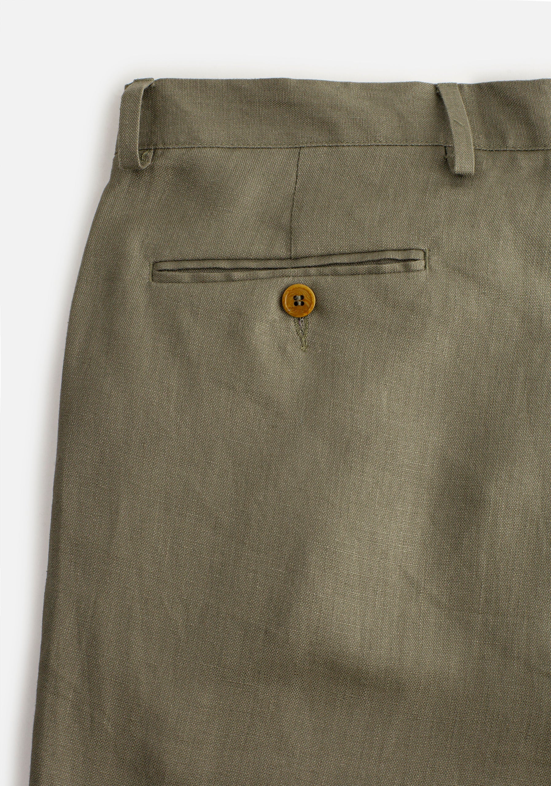 Manabi Linen Bermuda Olive Green
