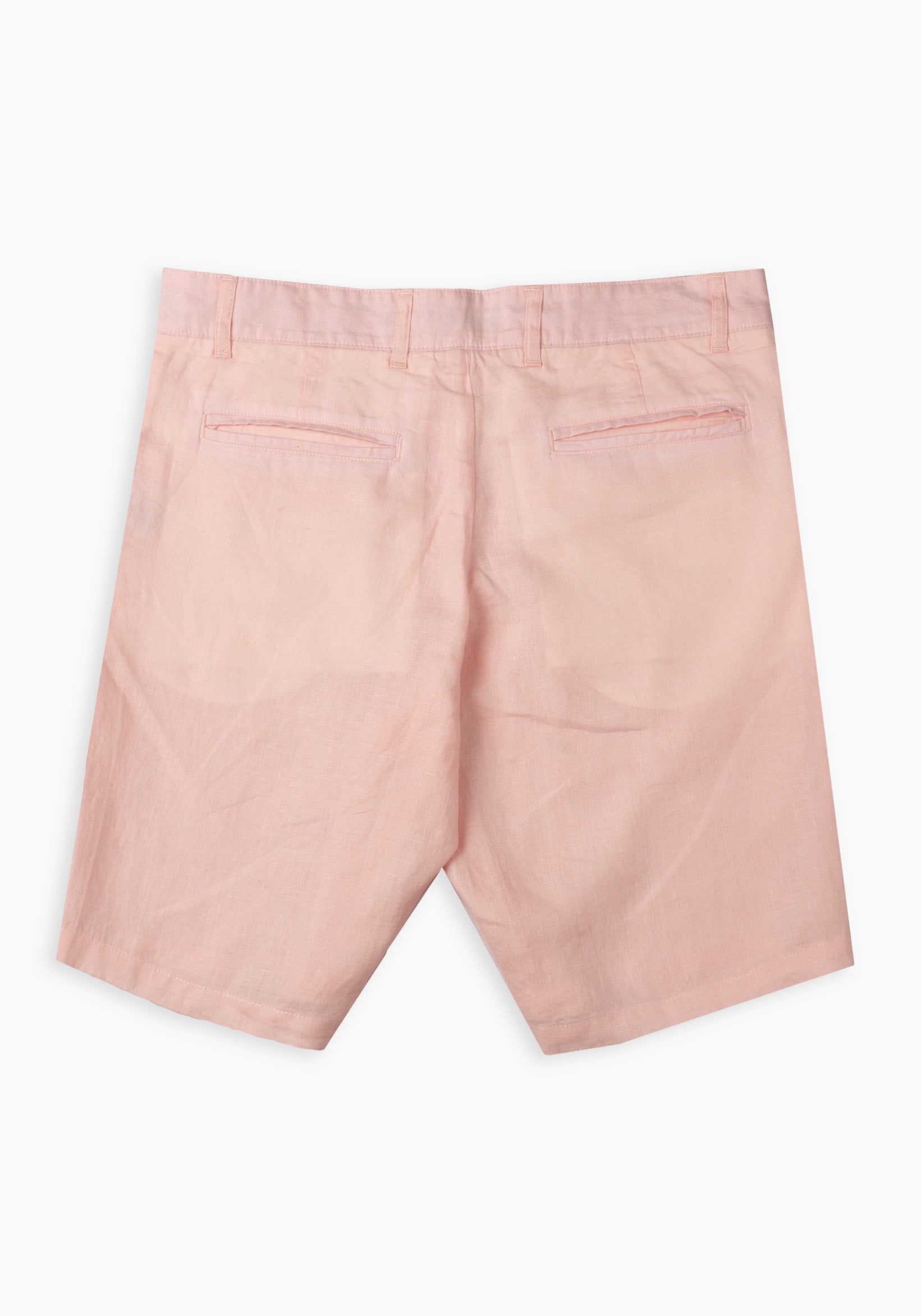 Rhodes Light Pink Linen Bermuda Shorts