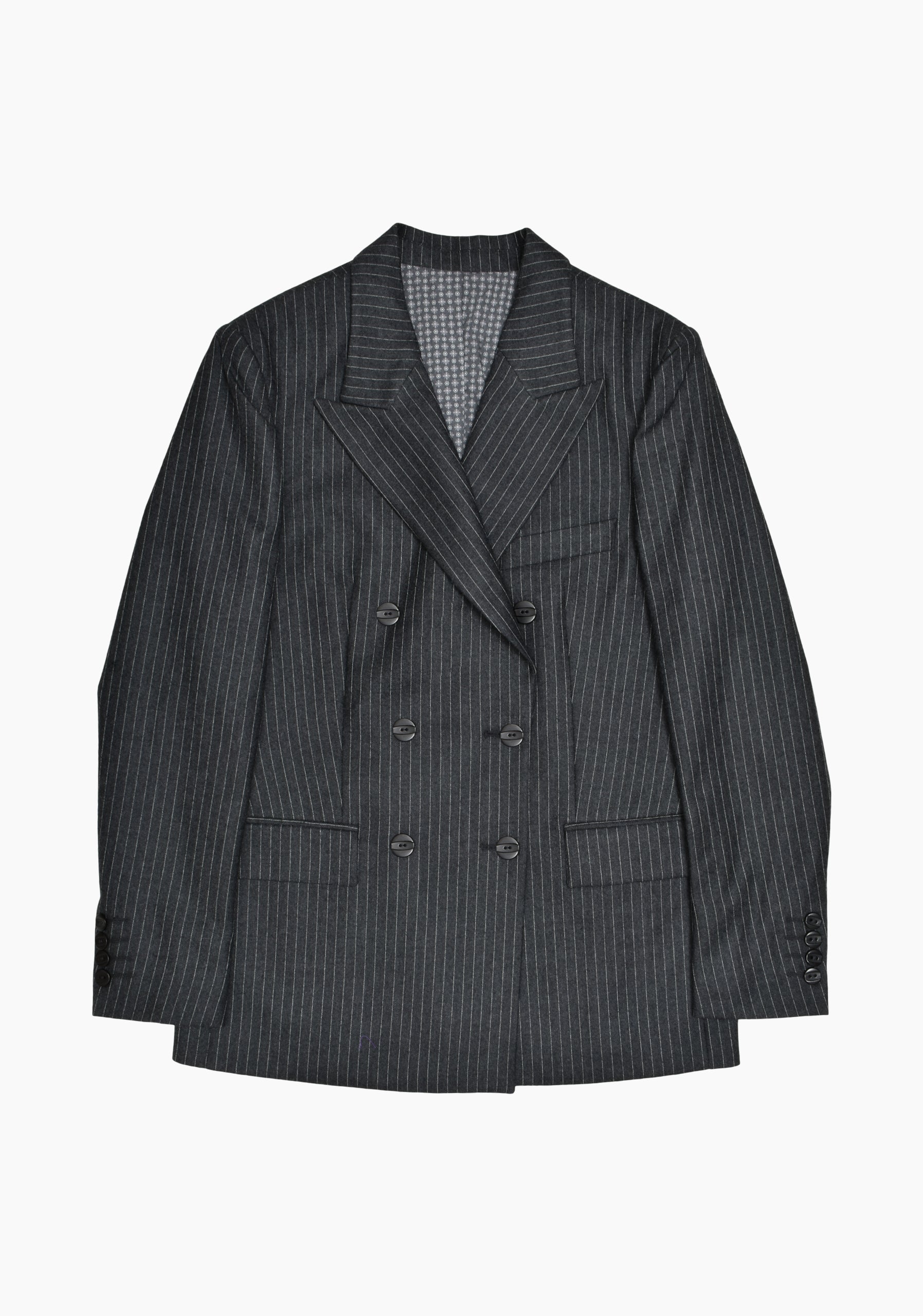 Women's Crossed Blazer Dark Grey Lines