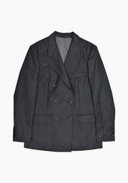 Women's Crossed Blazer Dark Grey Lines