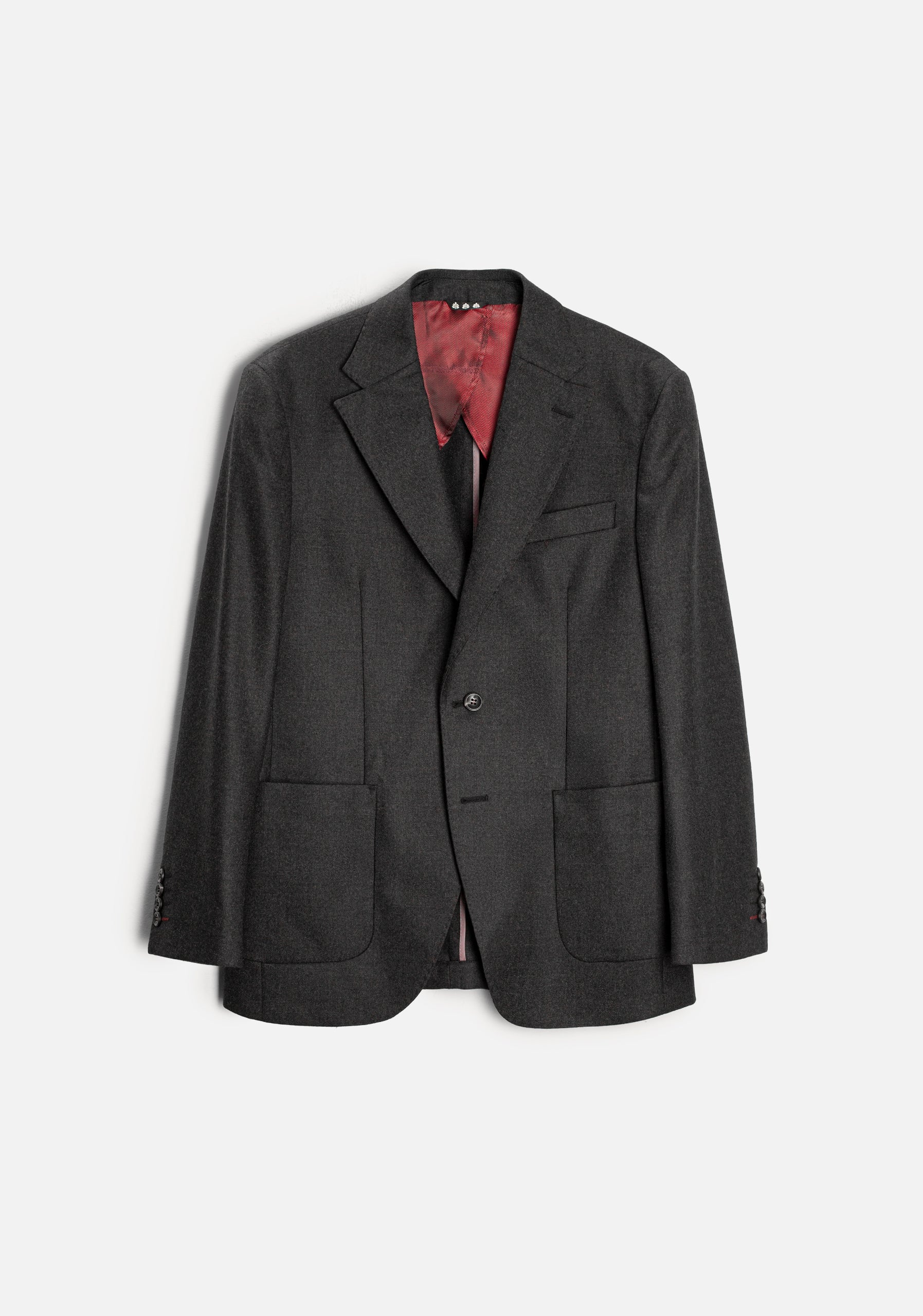 Blazer H Poet Wool Solid Dark Gray