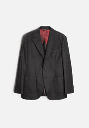 Blazer H Poet Wool Solid Dark Gray