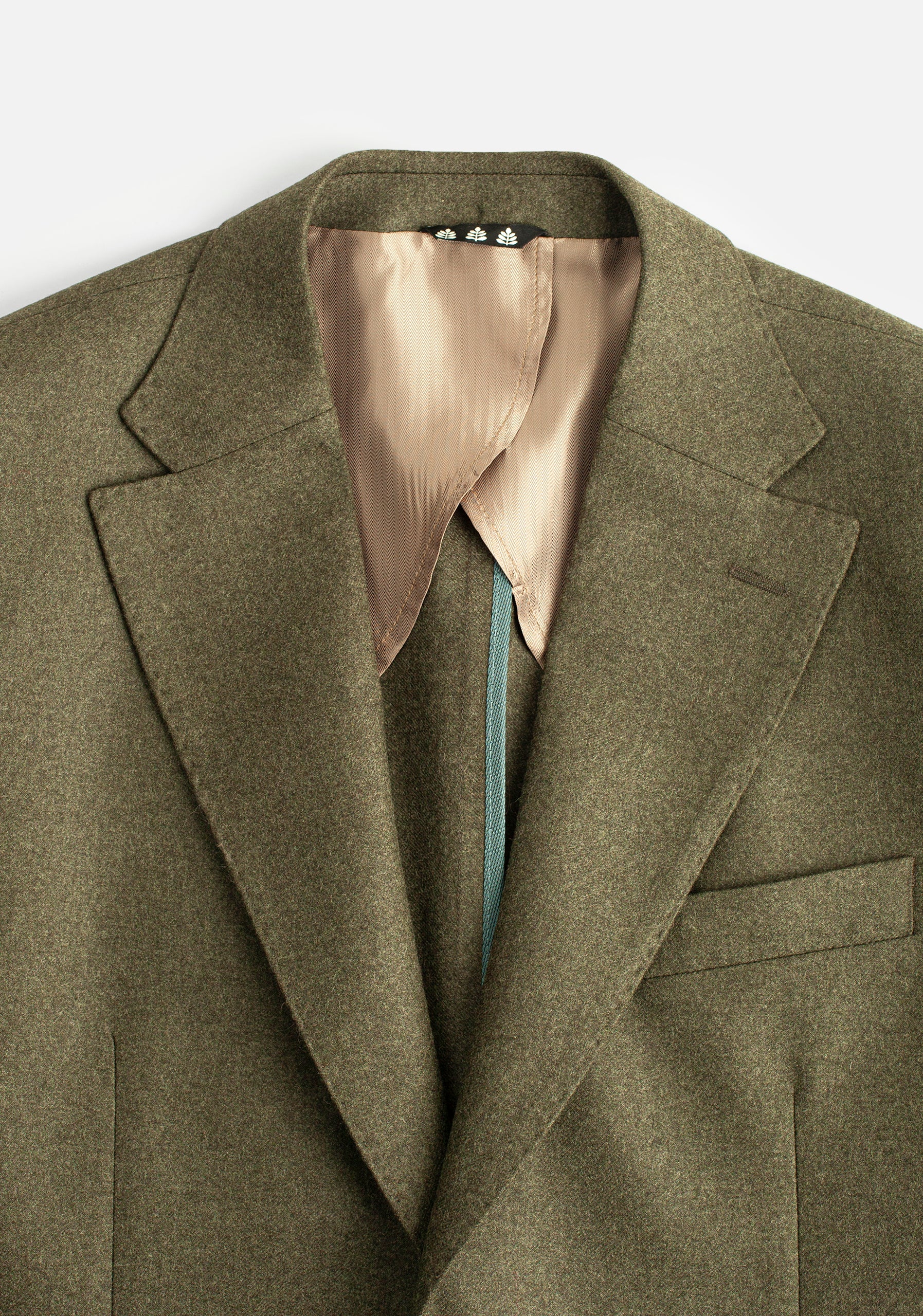 Blazer H Poet Wool Solid Color Green Medium