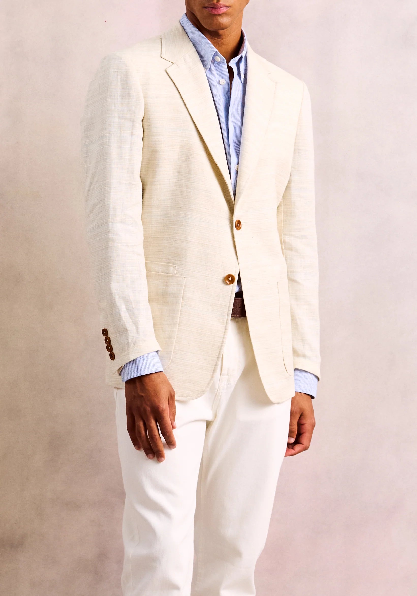 Jaipur Linen Ivory Stripes Blazer