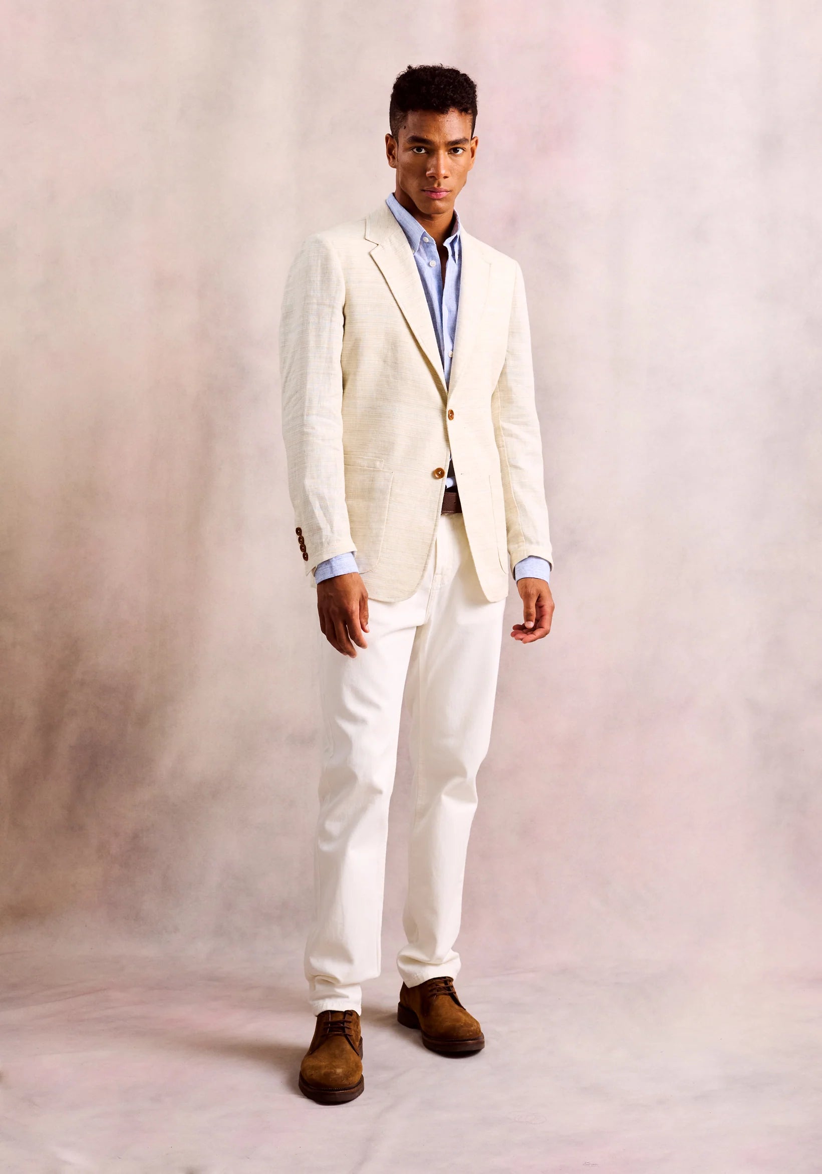 Jaipur Linen Ivory Stripes Blazer