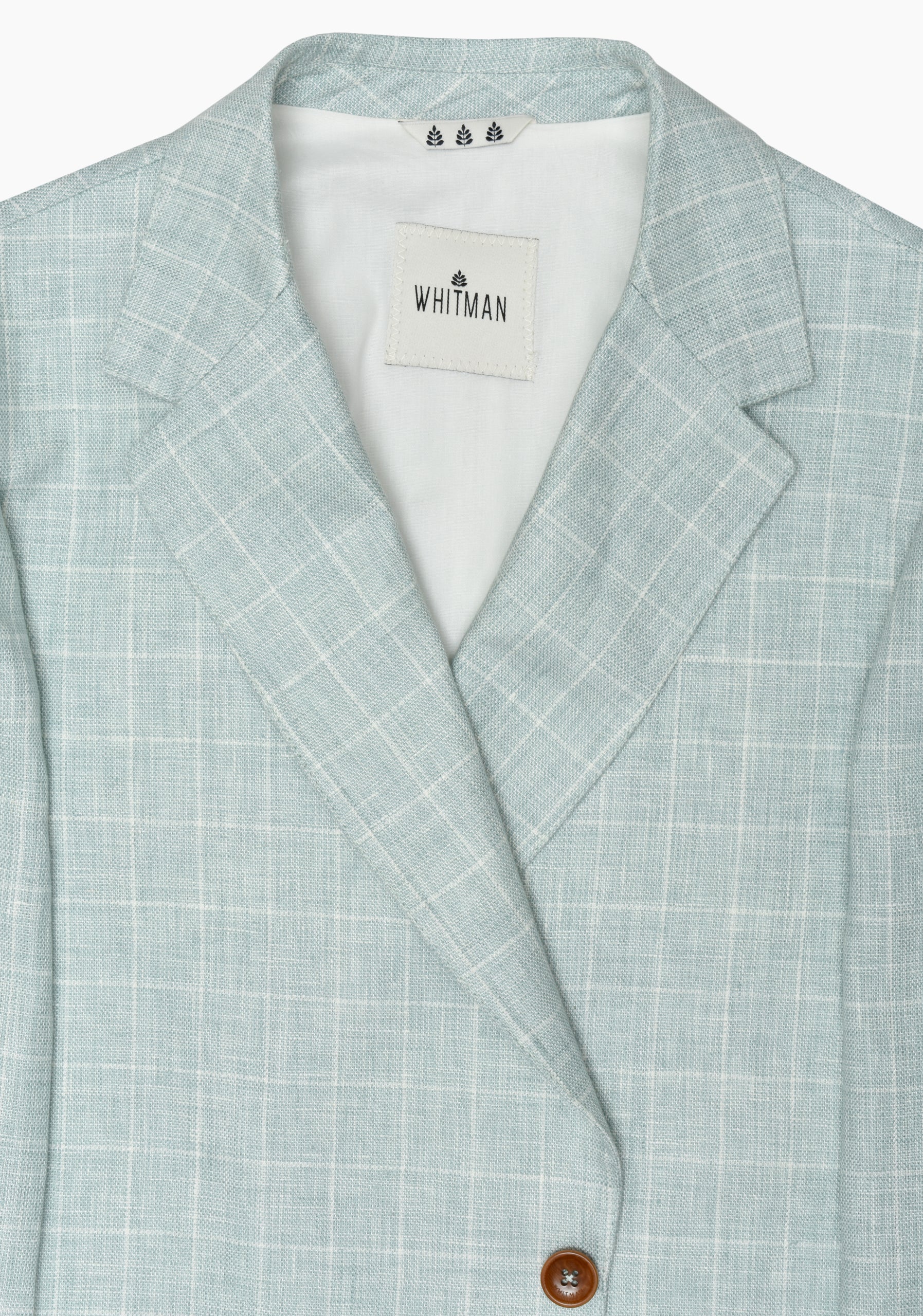 Jaipur Linen Mint Green Plaid Blazer