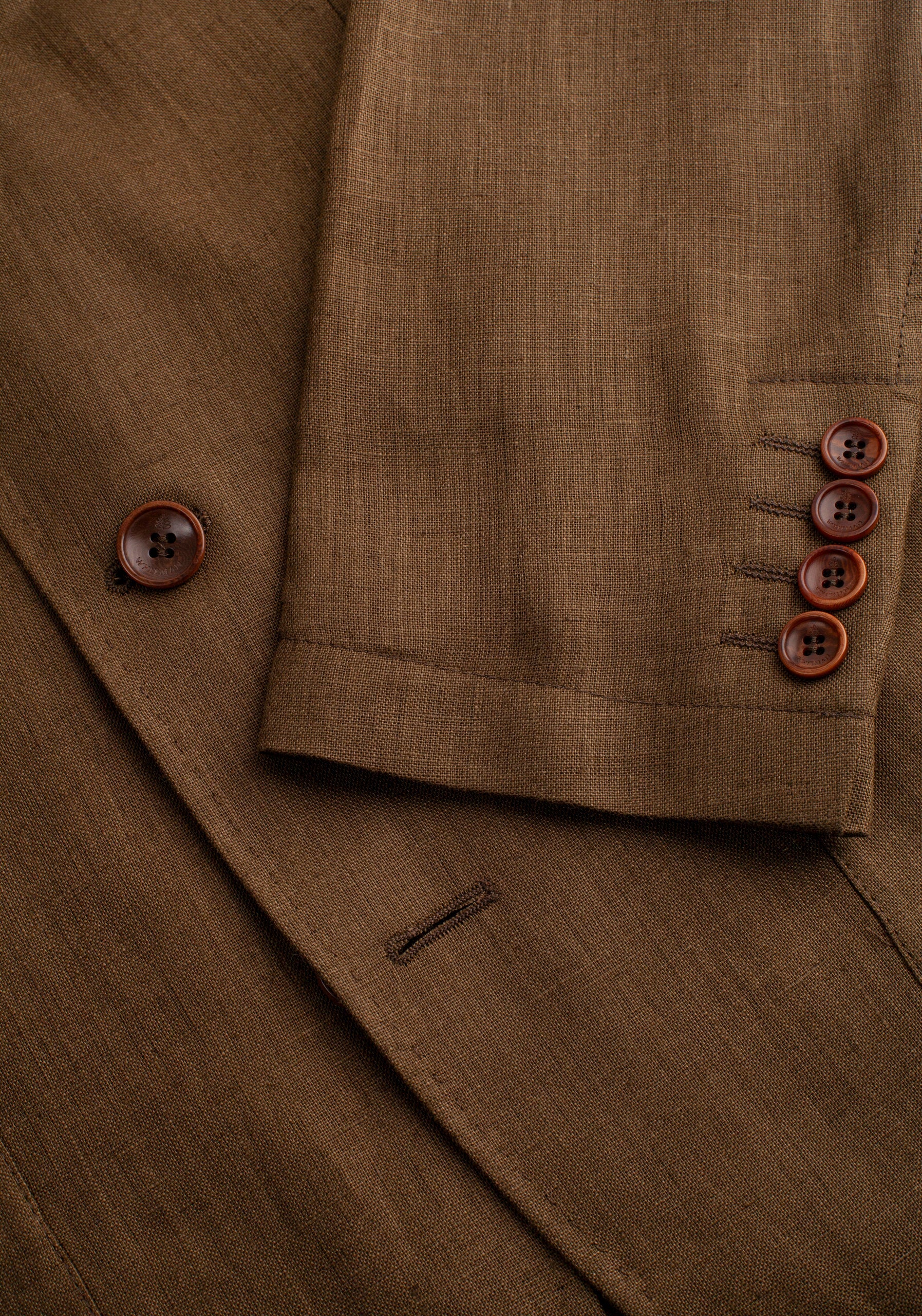 Olive Green Otello Linen Blazer
