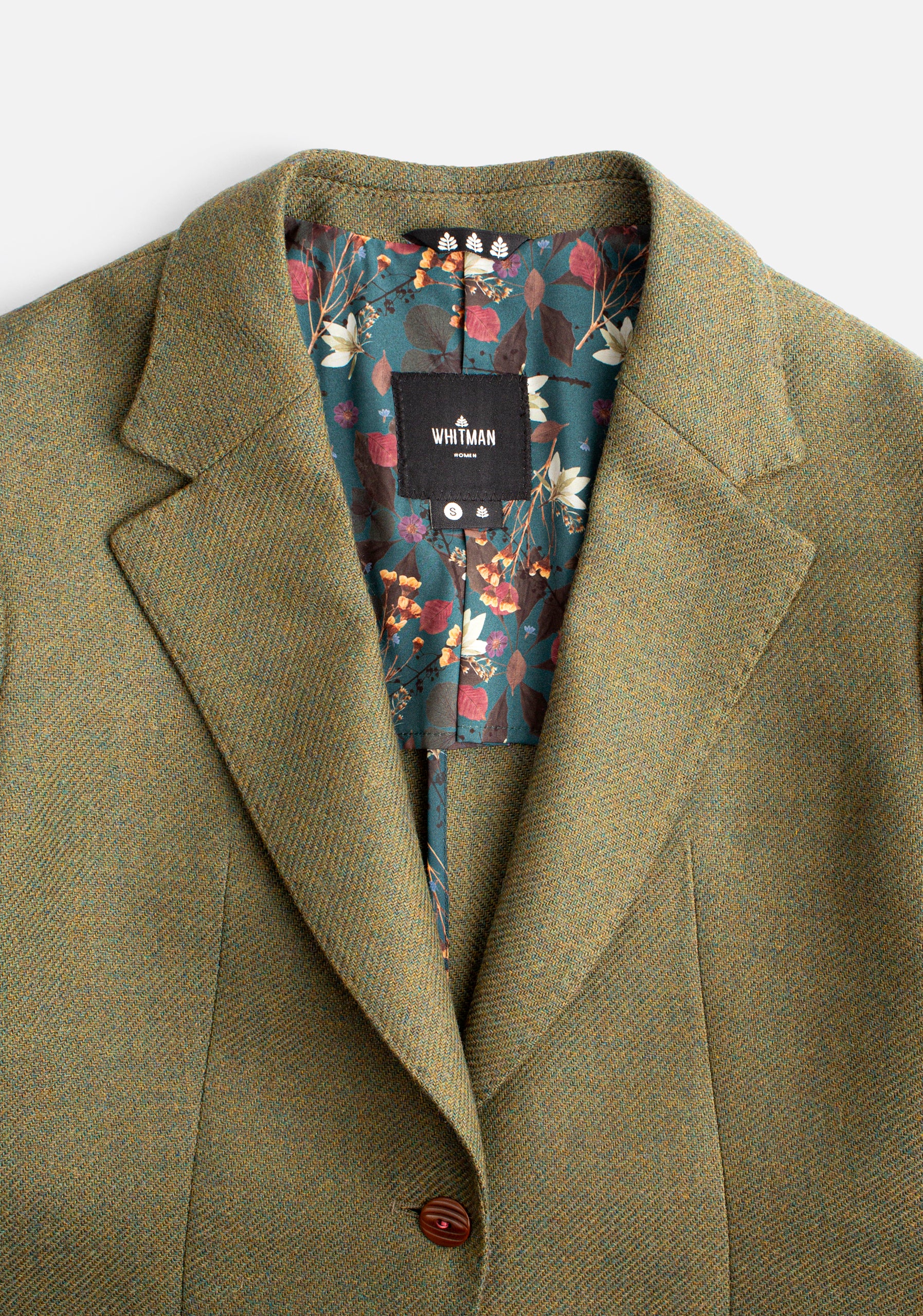 Agatha Wool Blazer Solid Green Medium