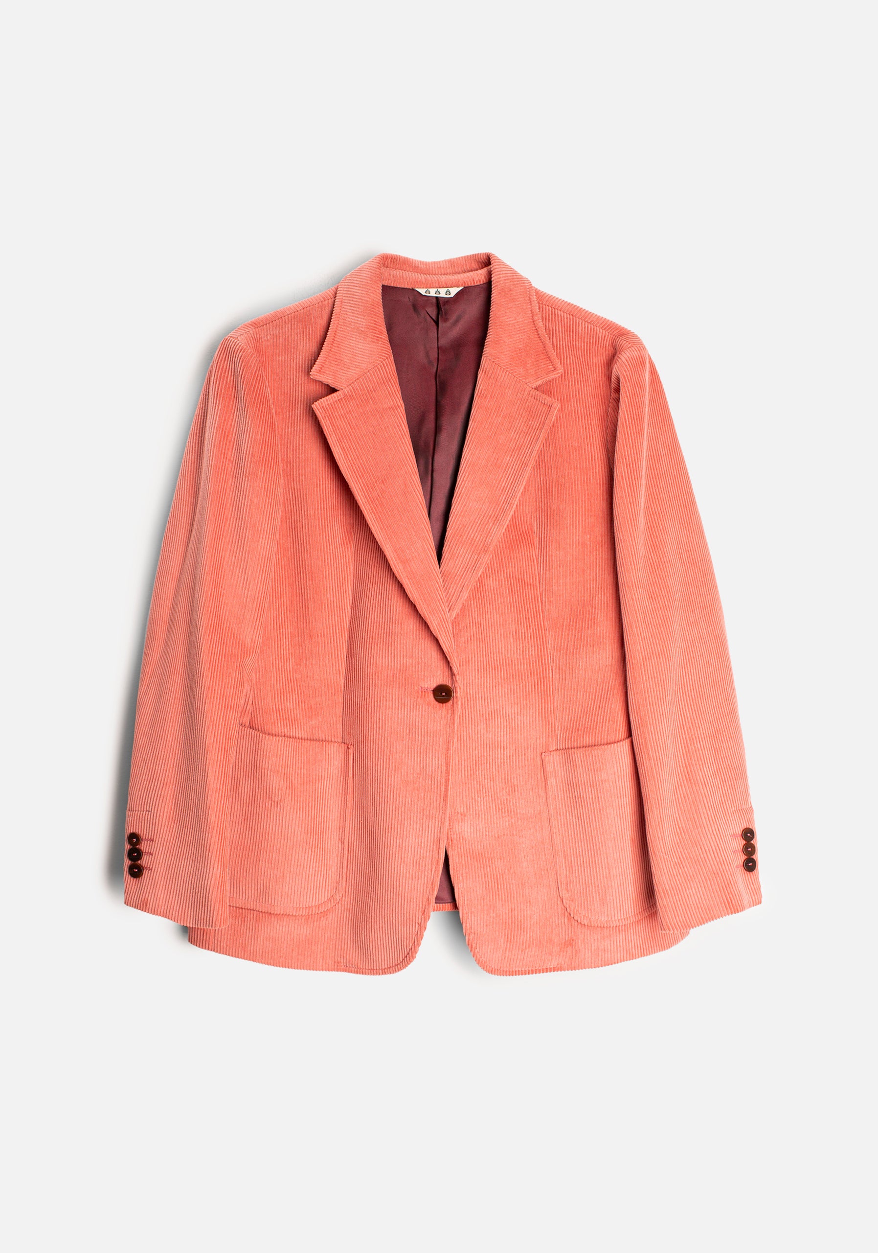 Blazer Poet Structured Corduroy Pink