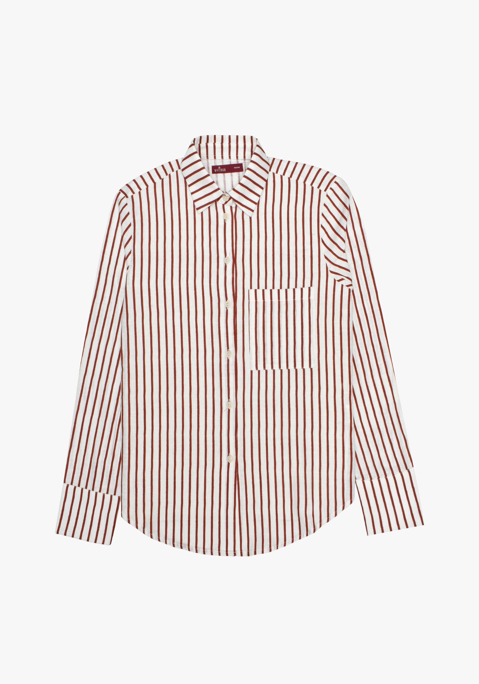 Classic Blouse with Wine Lines Pockets