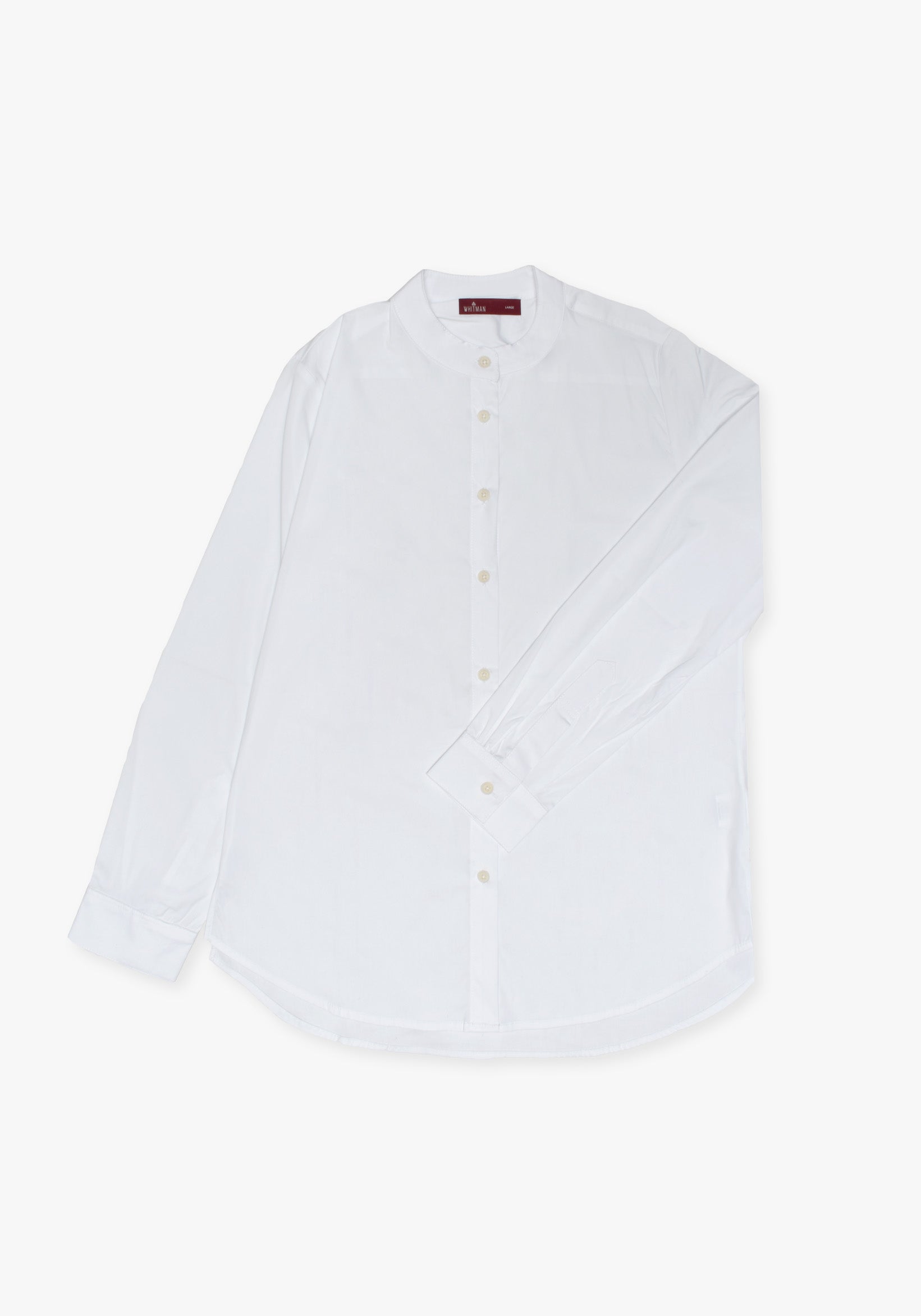 White Band Collar Blouse