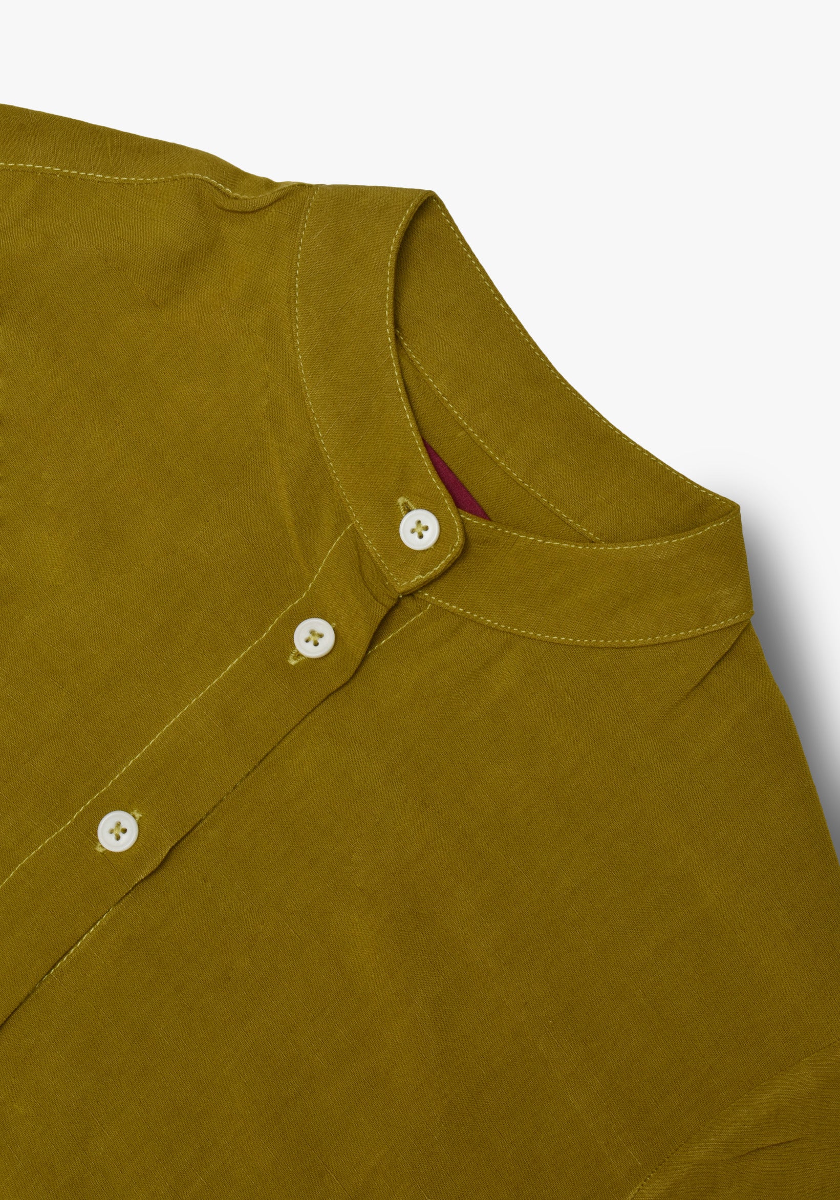 Olive Band Collar Blouse