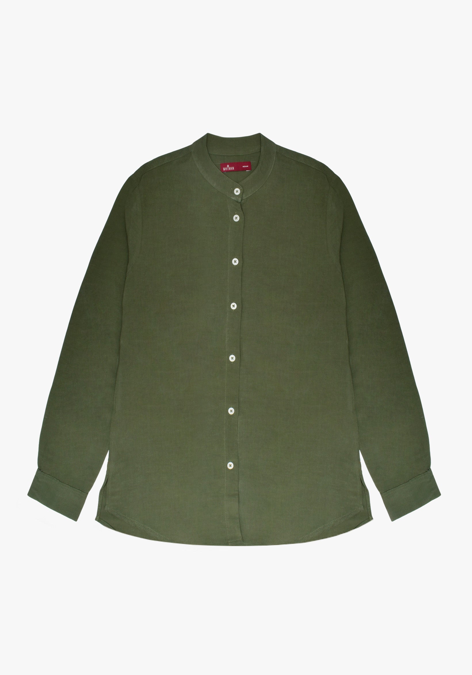 Green Band Collar Blouse