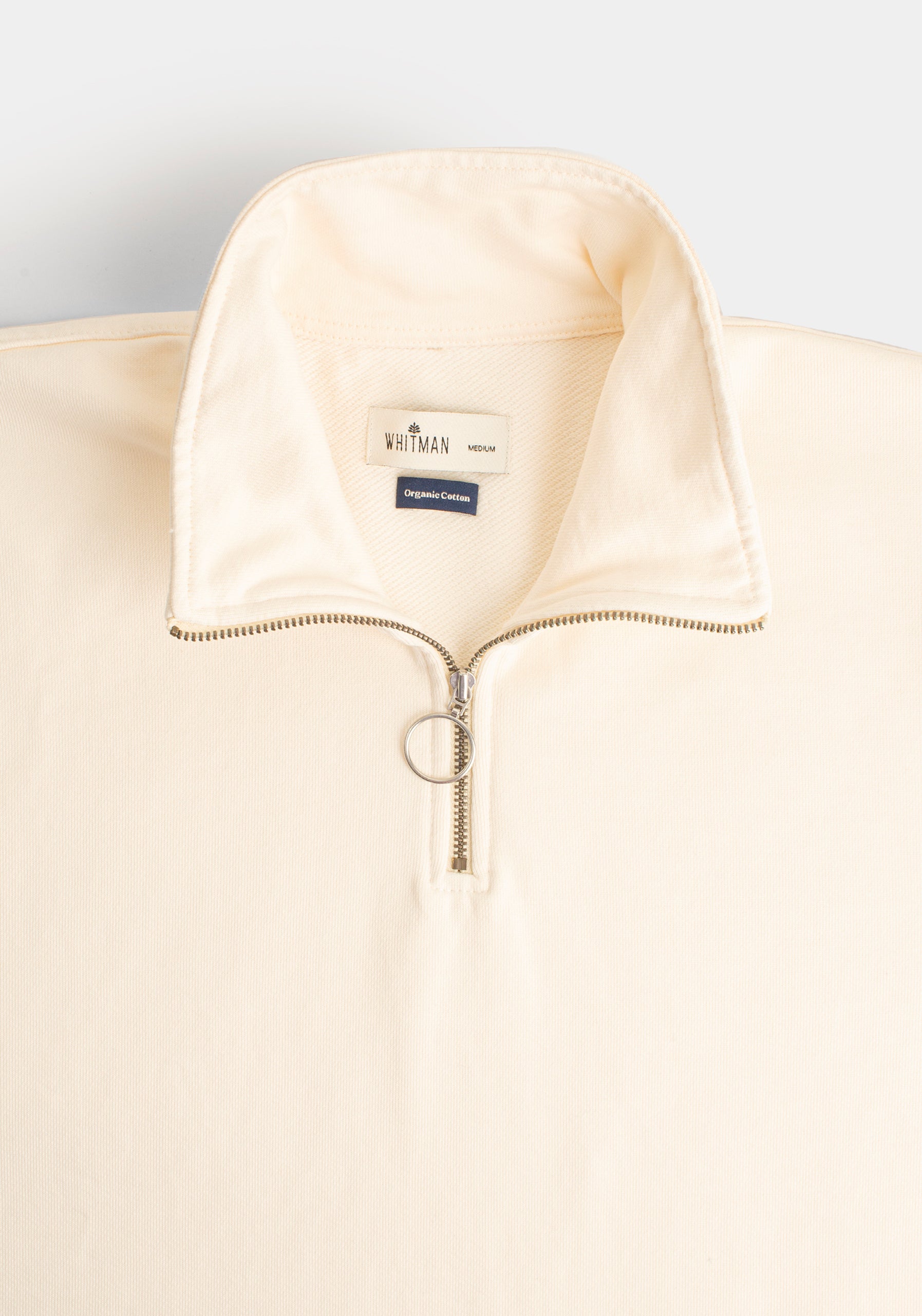 Oliver Ivory Half Zip Sweatshirt