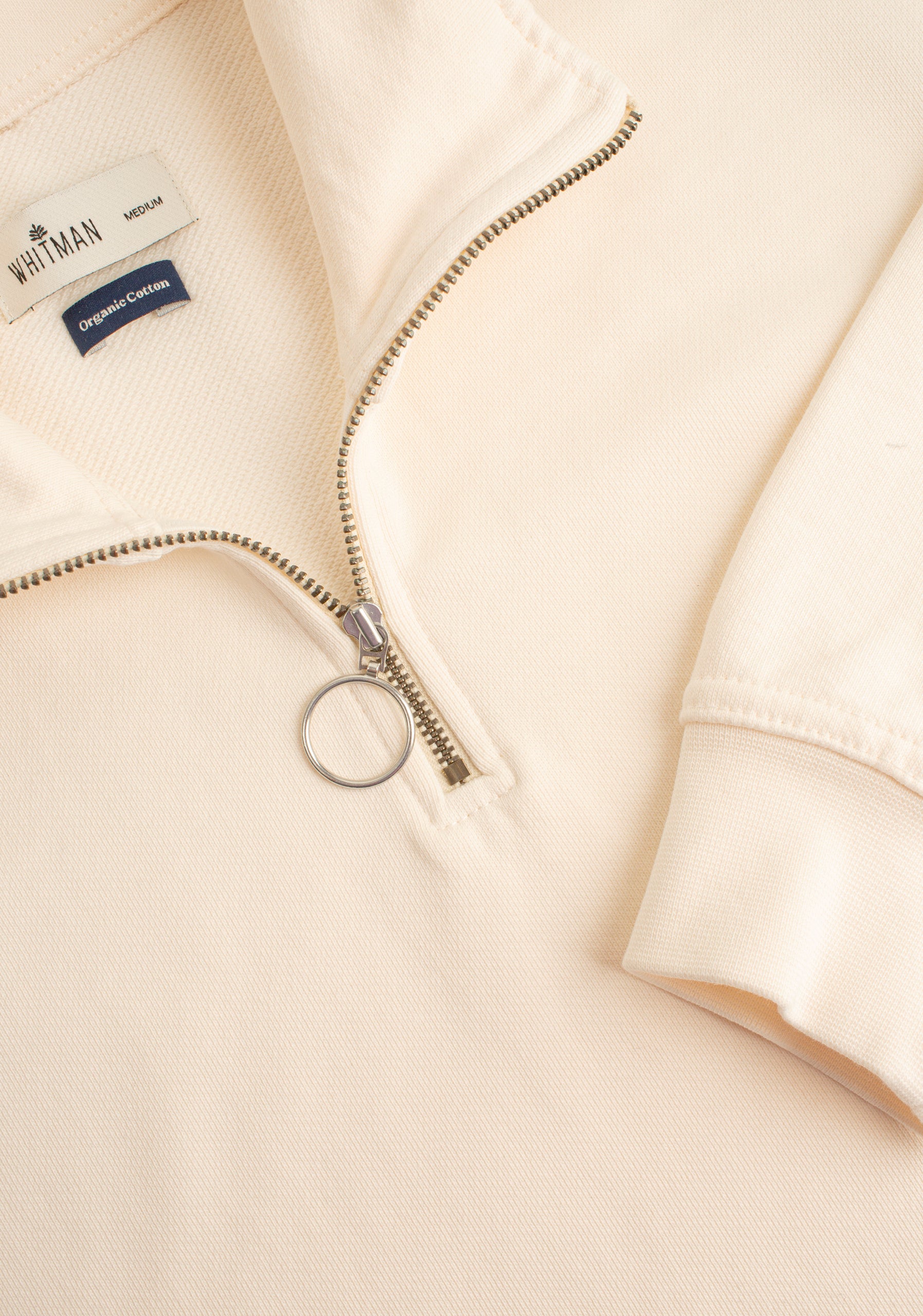 Oliver Ivory Half Zip Sweatshirt