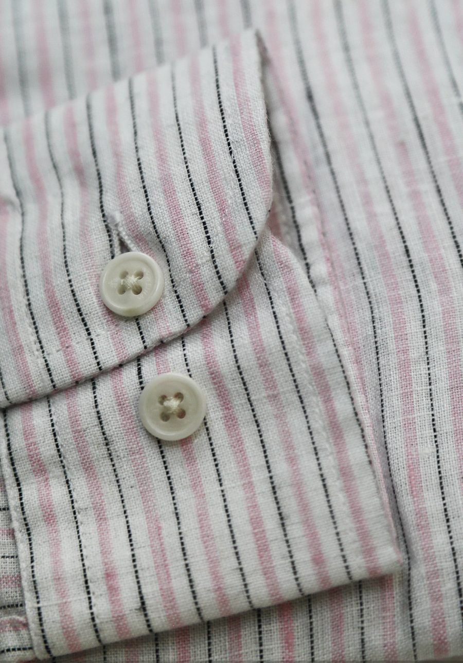 Linen Shirt CBD White-Pink Lines