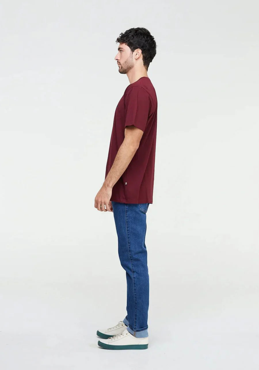 Burgundy T-Shirt L-Blue