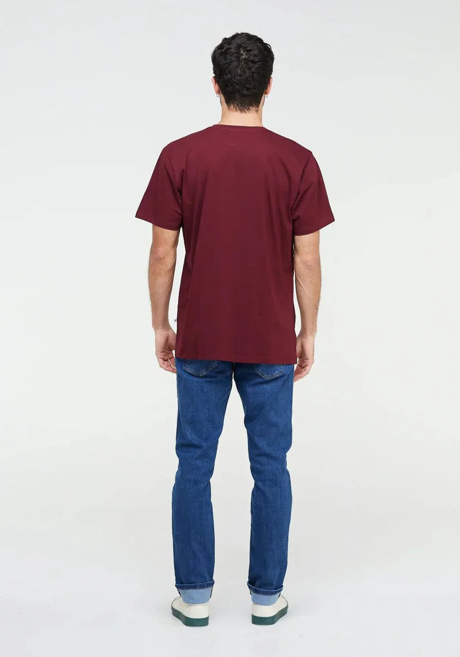 Burgundy T-Shirt L-Blue