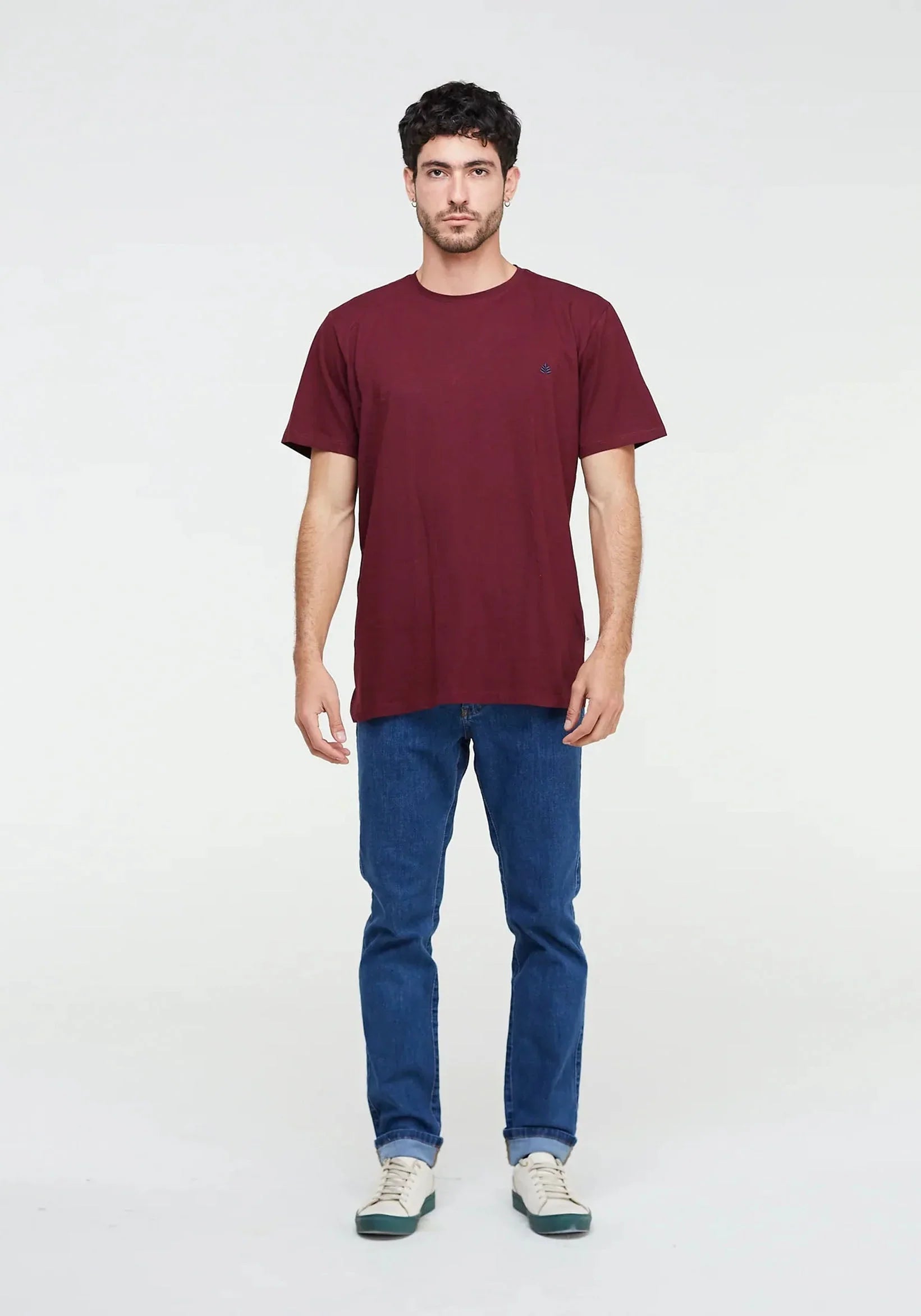 Burgundy T-Shirt L-Blue