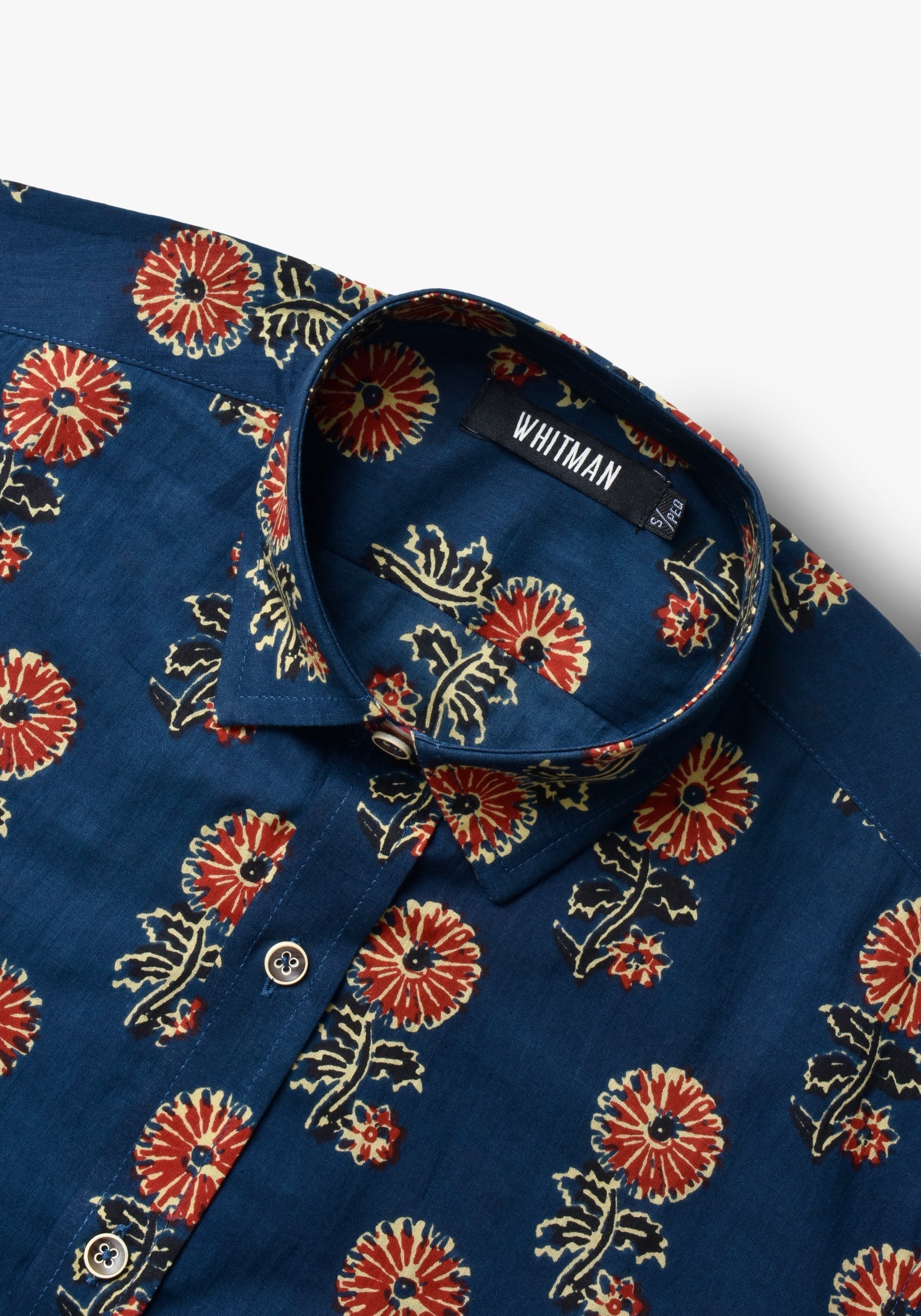 Bangalore Flowers Blue/Red Shirt