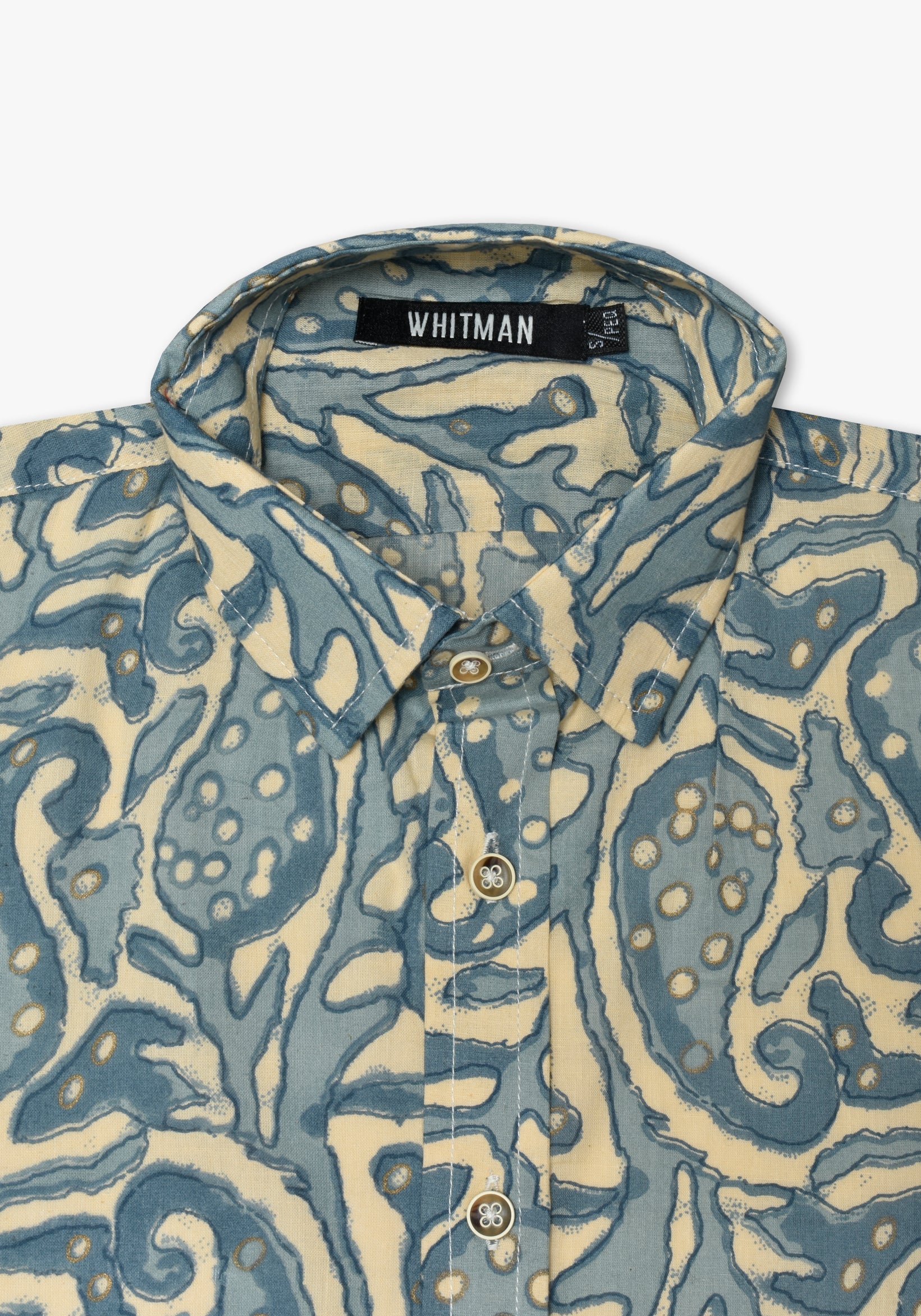 Bangalore Flowers Beige/Green Shirt