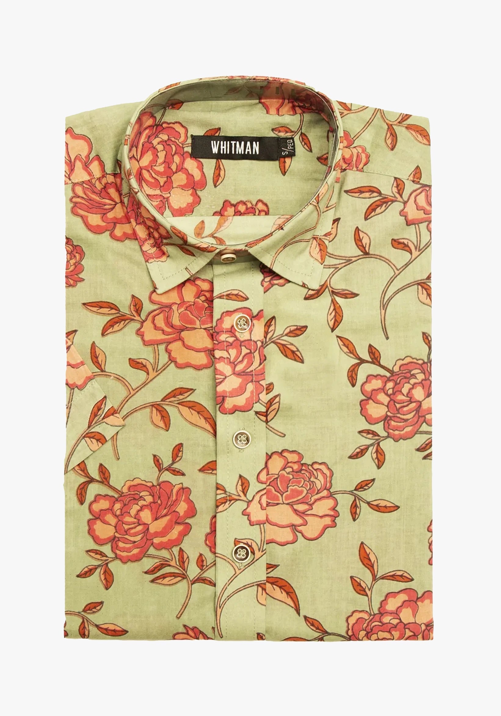 Bangalore Flowers Shirt Green/Red