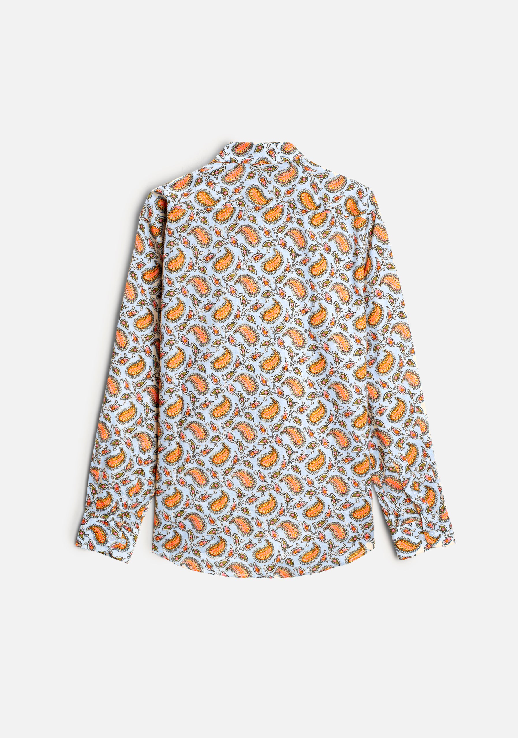 Button Down Collared Shirt Button Down Arabesques in Ivory