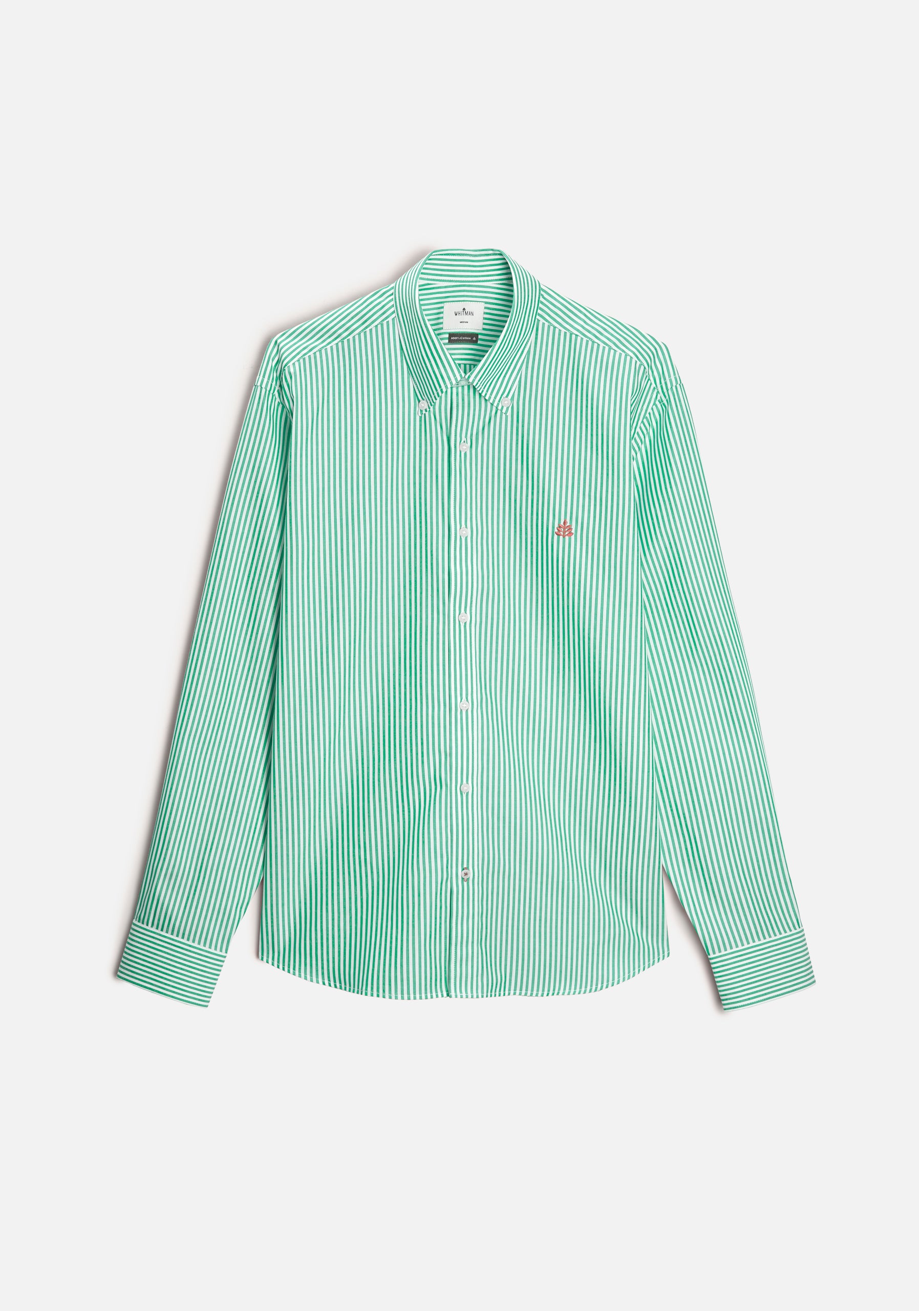 H CBD Striped Shirt L-Sal Medium Green