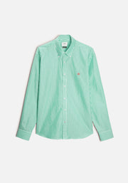 H CBD Striped Shirt L-Sal Medium Green