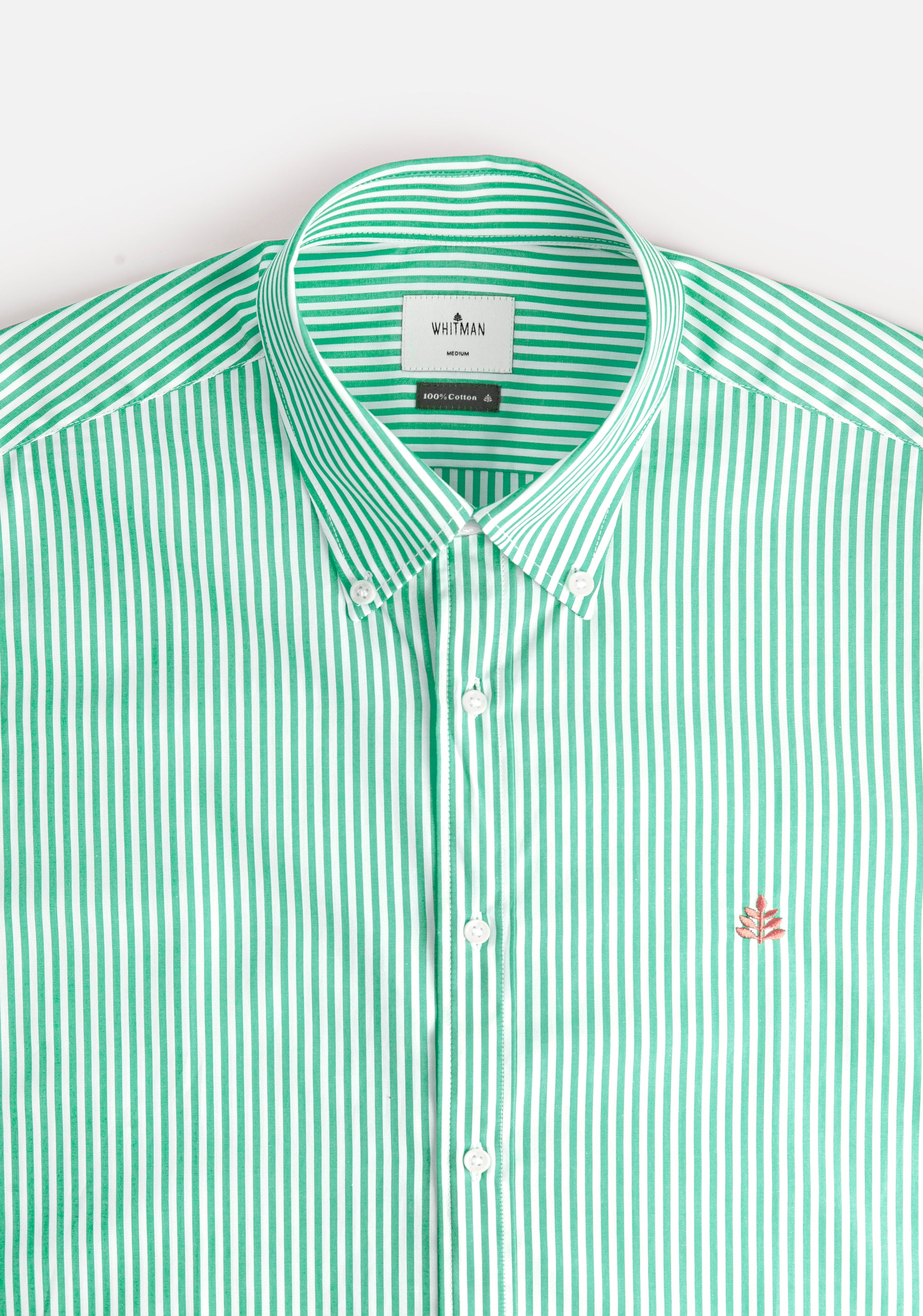 H CBD Striped Shirt L-Sal Medium Green