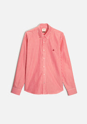H CBD Striped Shirt Medium L-Vin Cherry