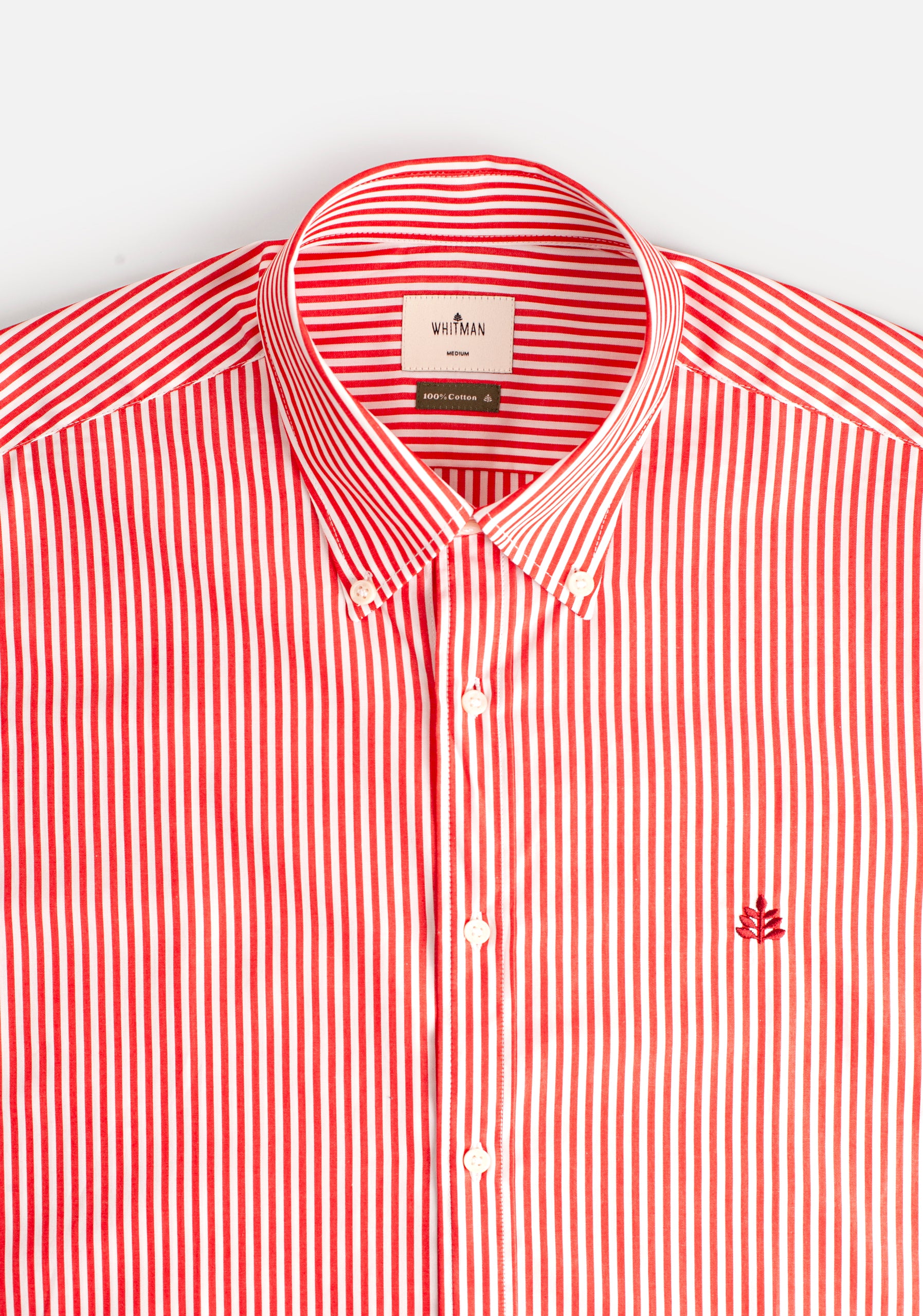 H CBD Striped Shirt Medium L-Vin Cherry