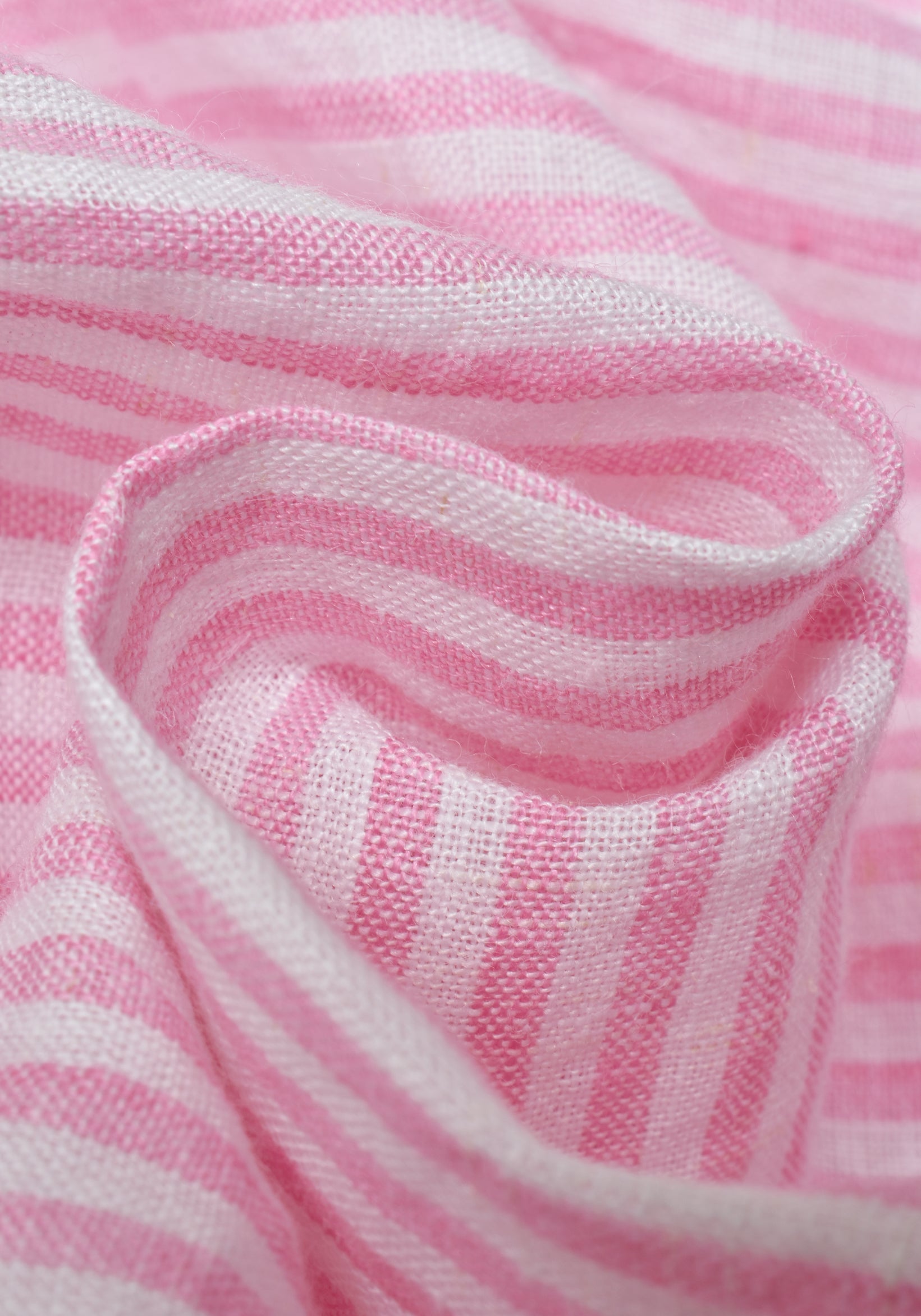 Canova Linen Cf Striped Shirt Pink - White