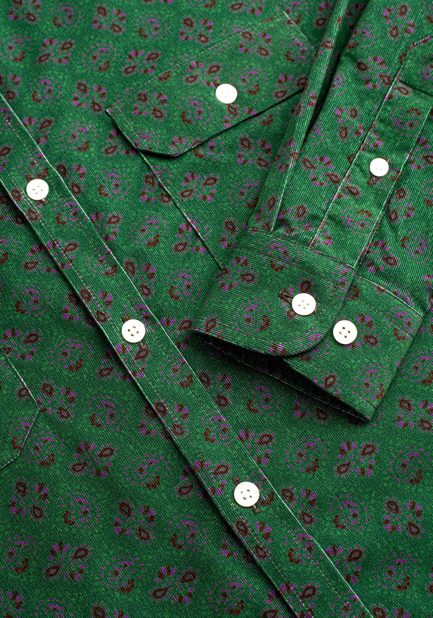 Crayton Corduroy Green Est Shirt
