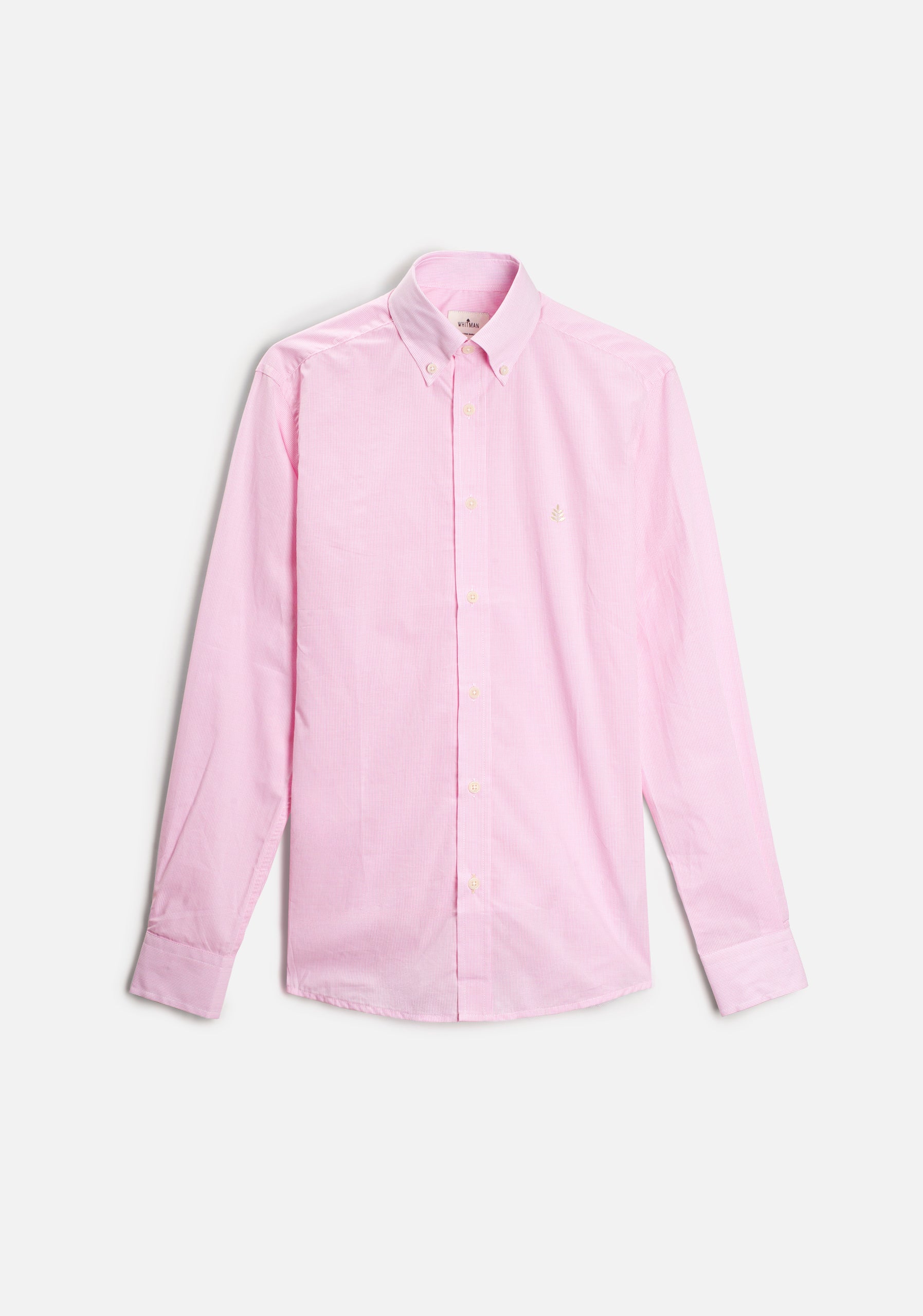 Small Pink Plaid Shirt - White CBD L-Mar