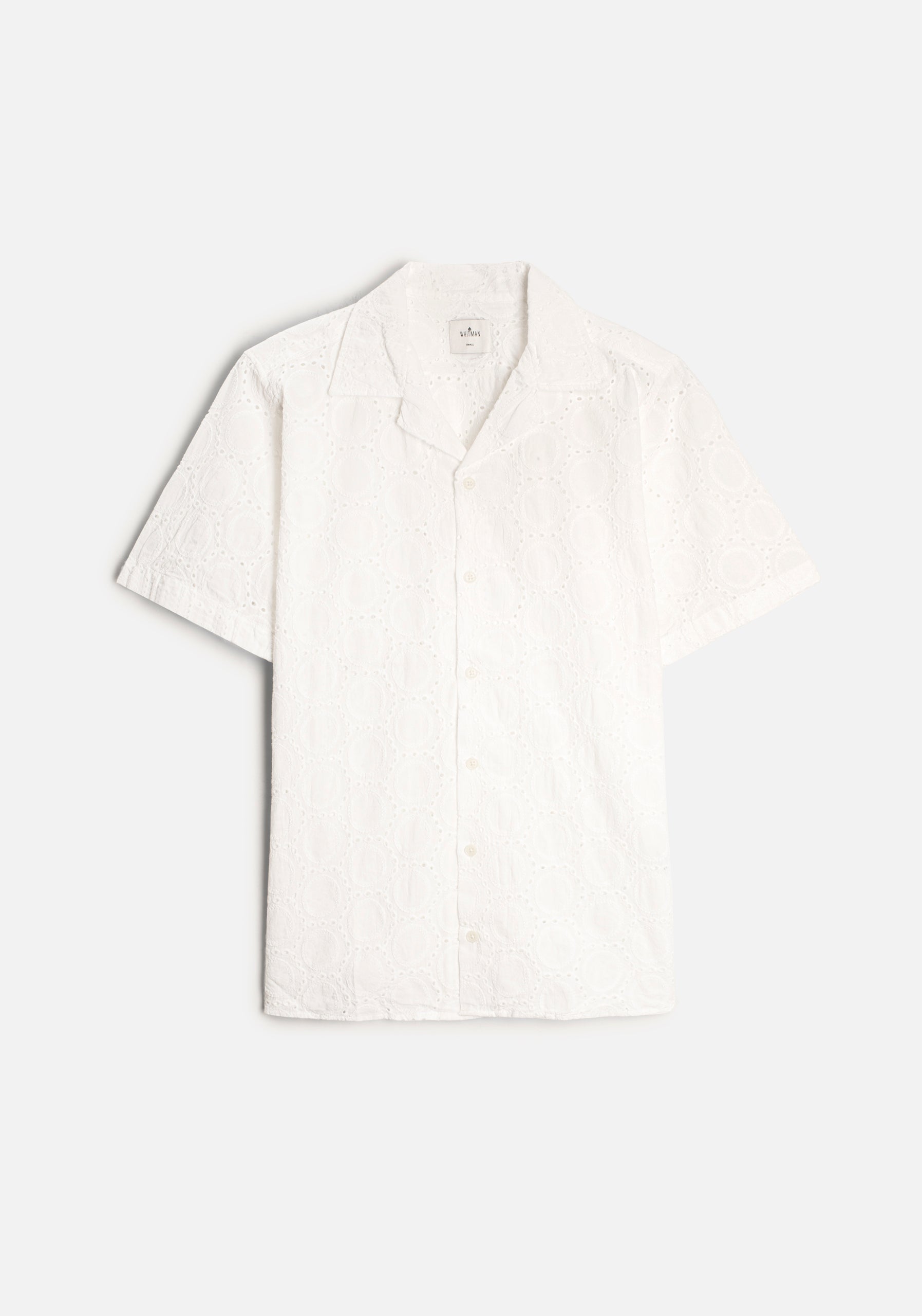 Buttonhole Cuban Shirt. White