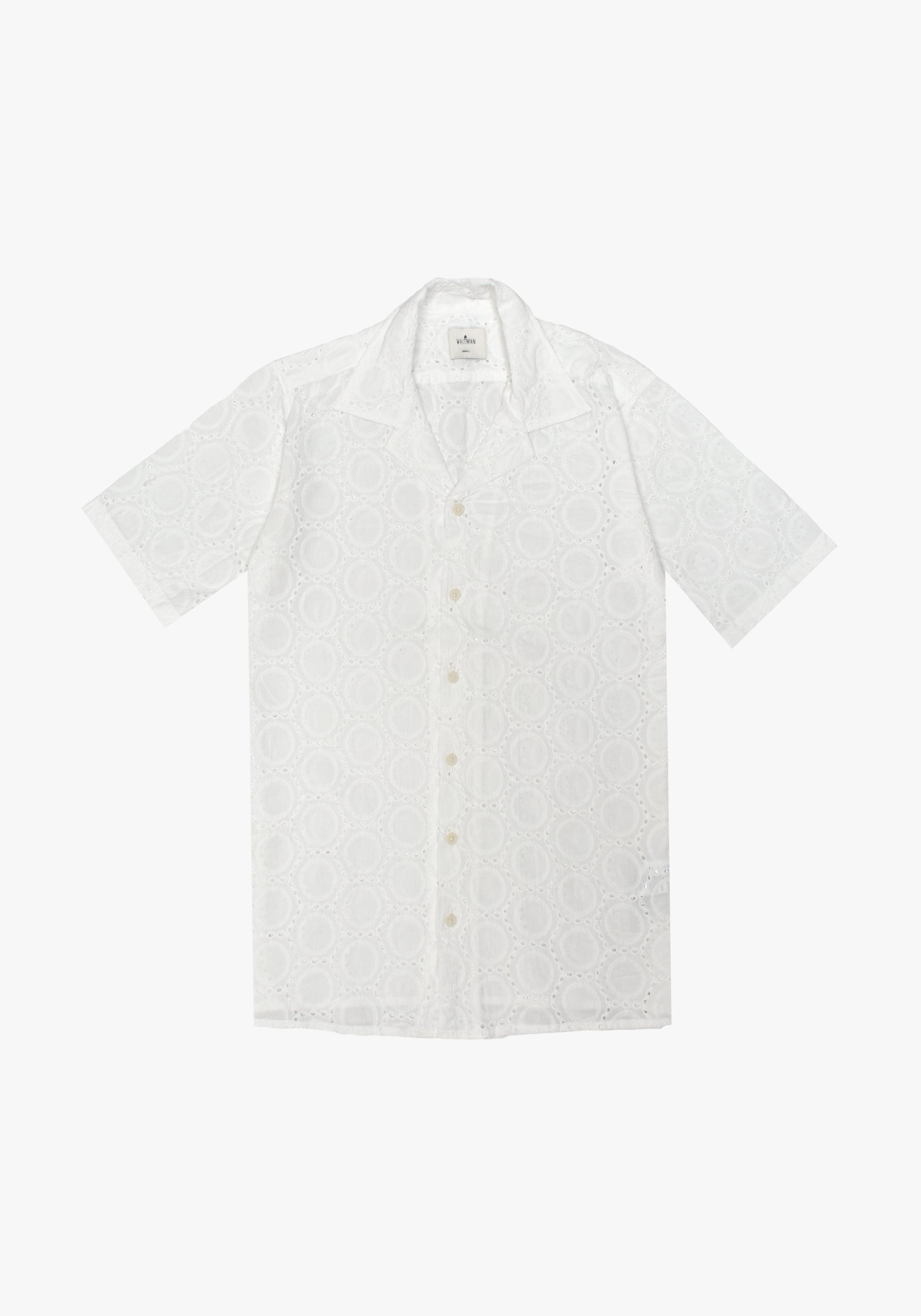 Buttonhole Cuban Shirt. White