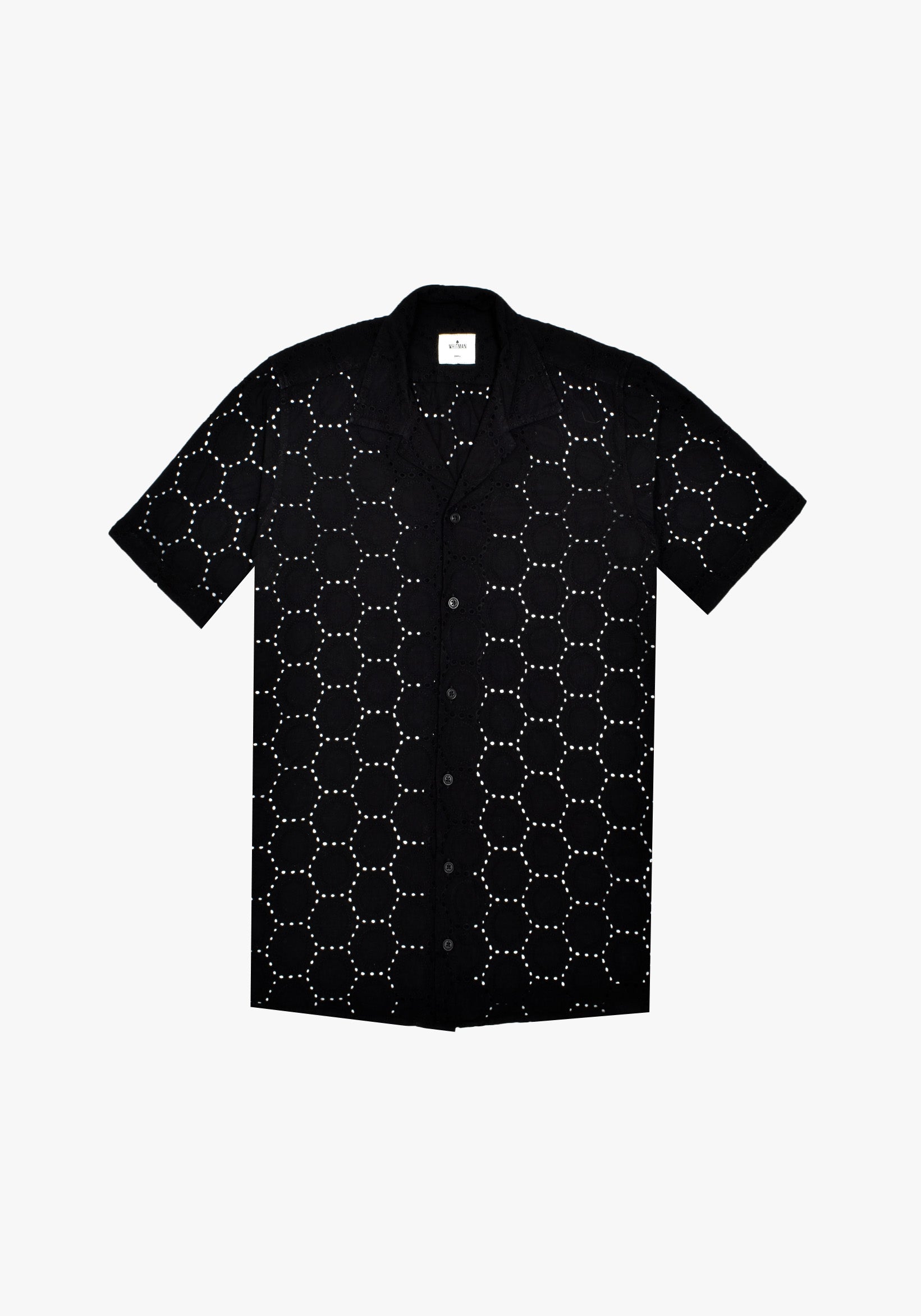 Cuban Buttonhole Shirt. Black